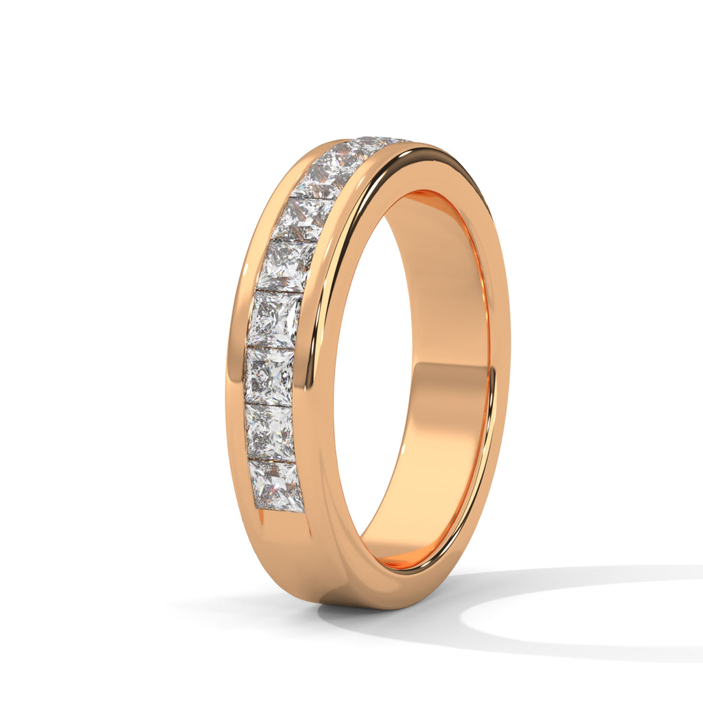 Adele Princess-Cut Channel Diamond Band