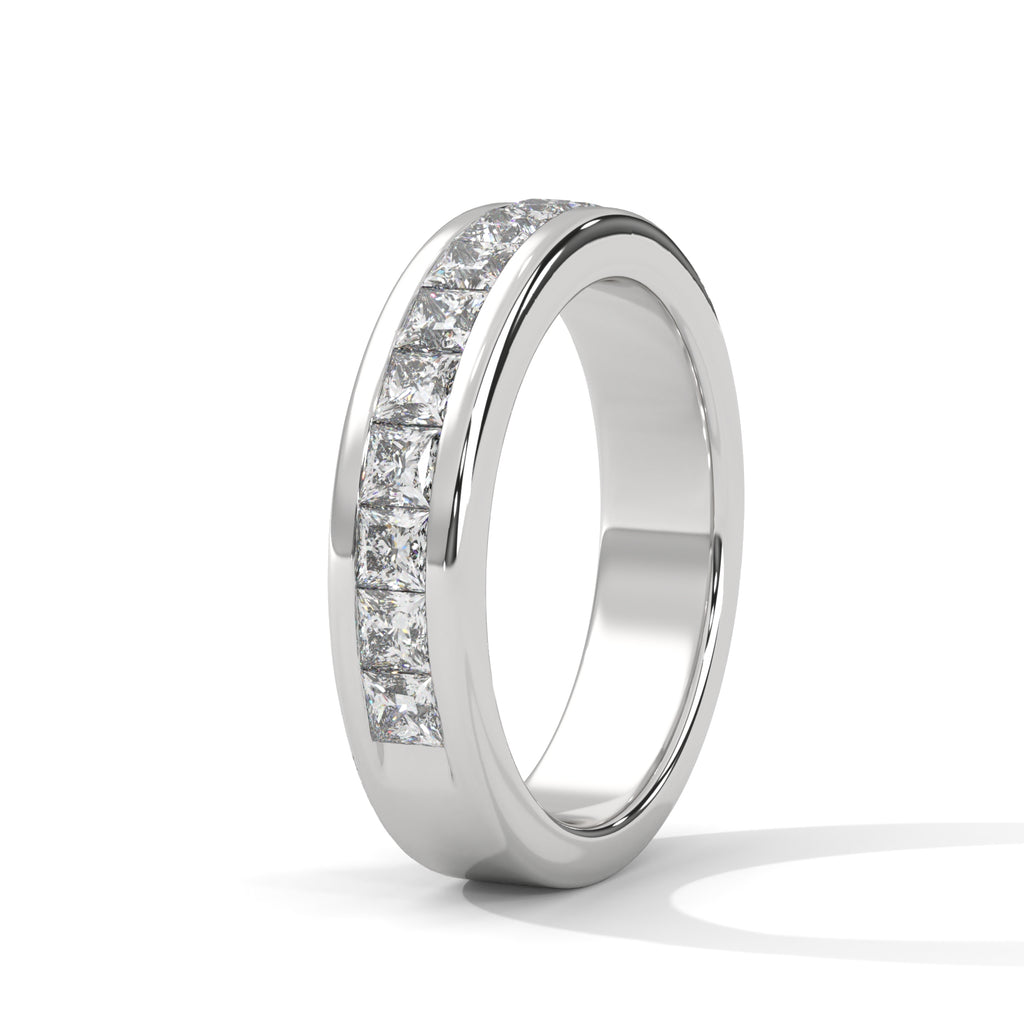 Adele Princess-Cut Channel Diamond Band