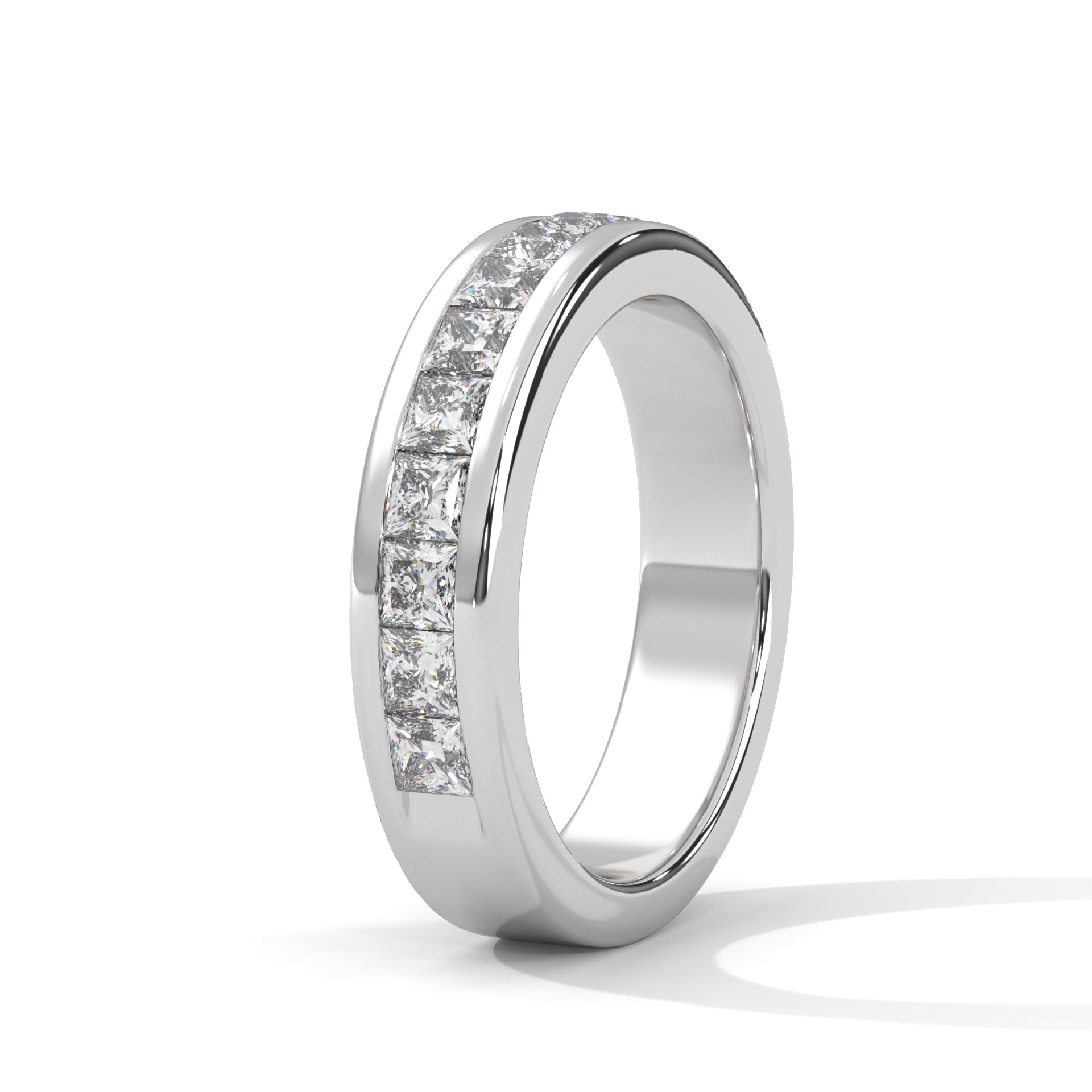 Adele Princess-Cut Channel Diamond Band