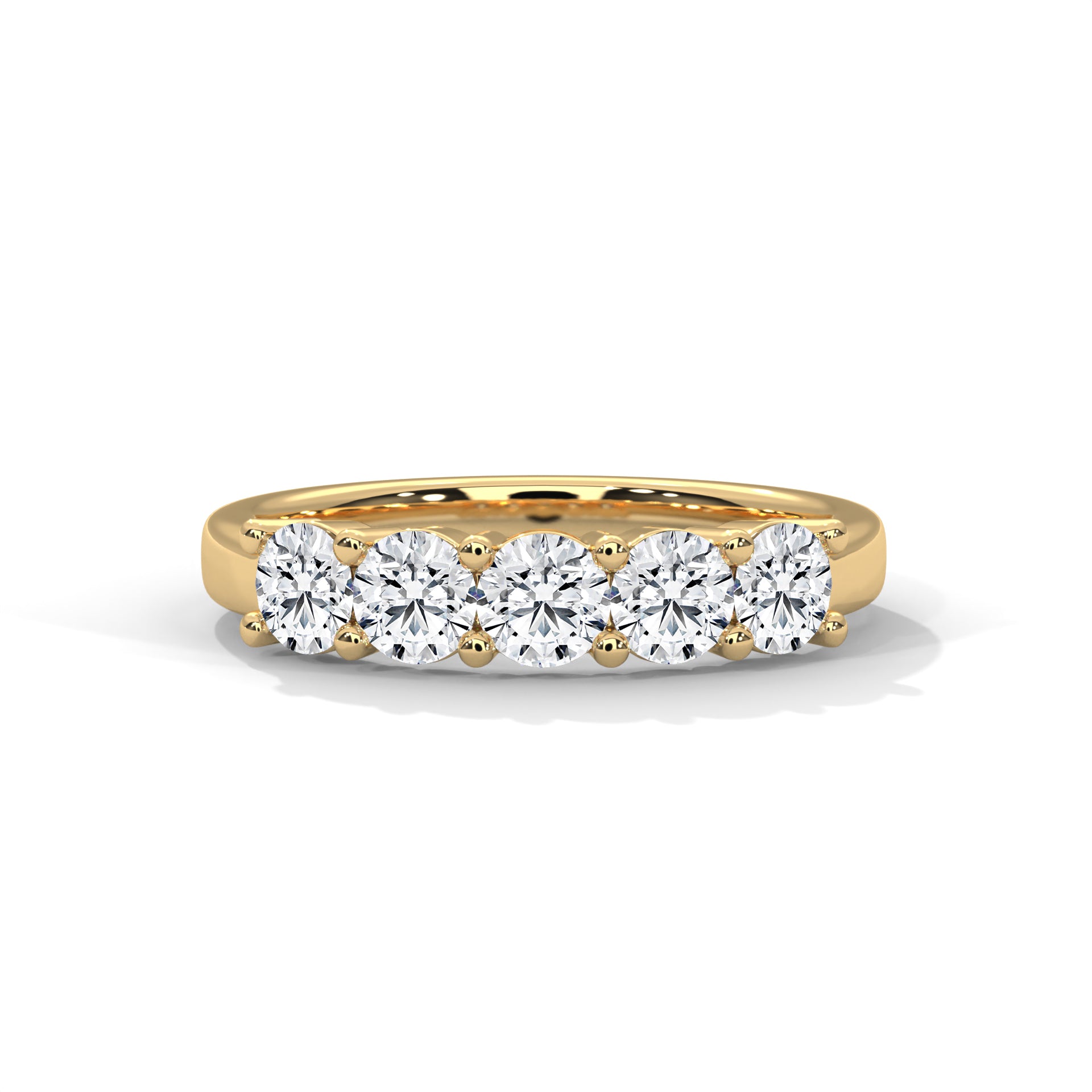 Emmeline Five-Stone Round Diamond Band