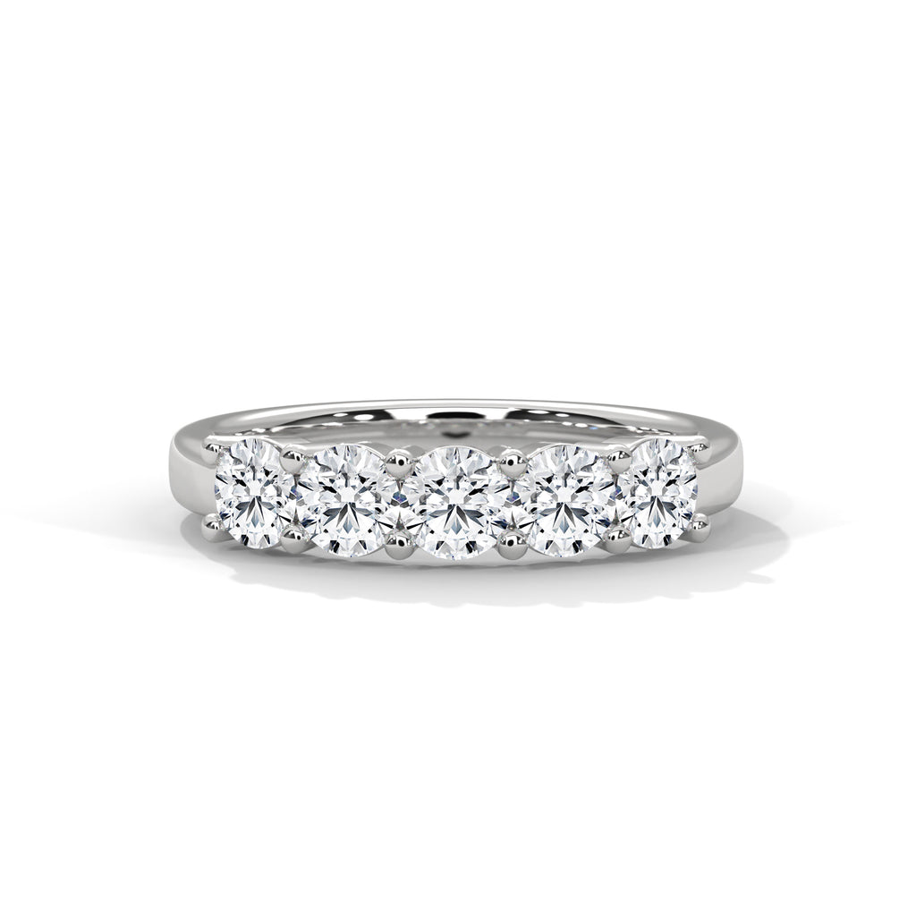 Emmeline Five-Stone Round Diamond Band