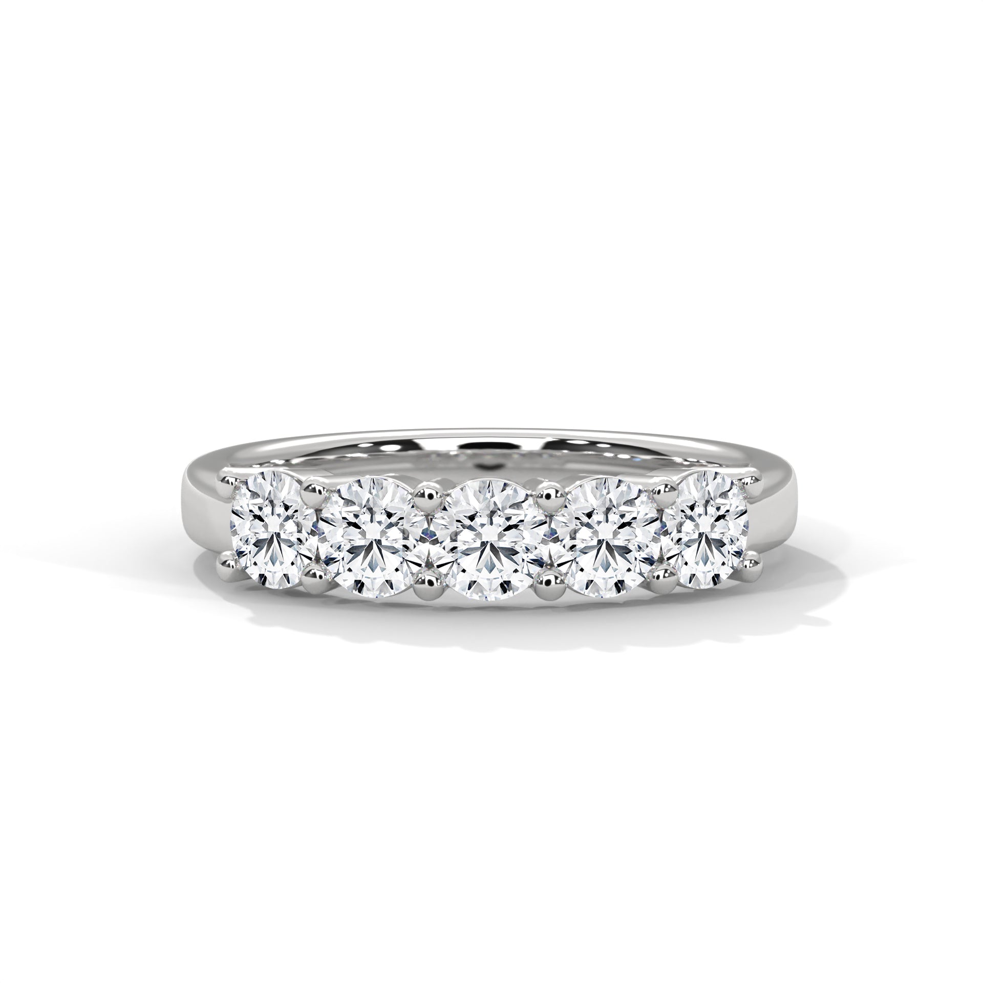 Emmeline Five-Stone Round Diamond Band