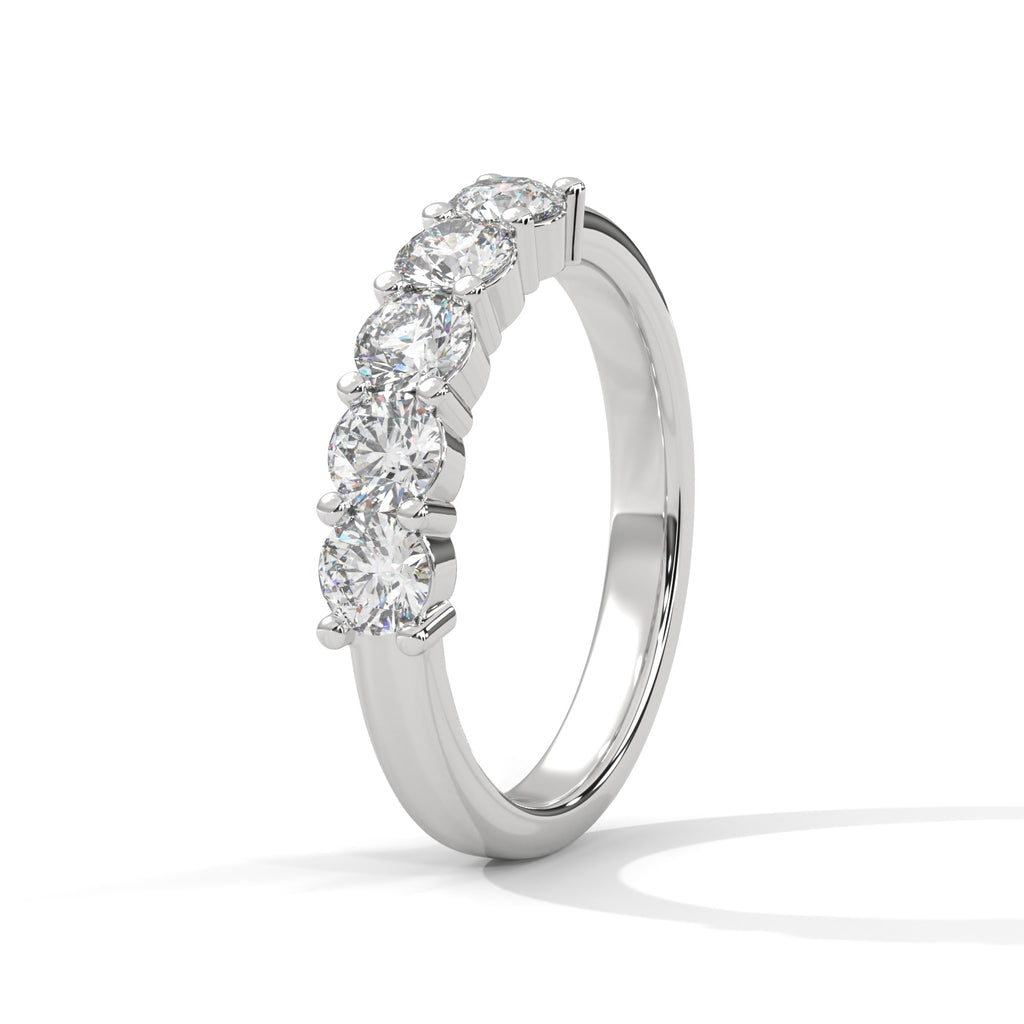 Emmeline Five-Stone Round Diamond Band