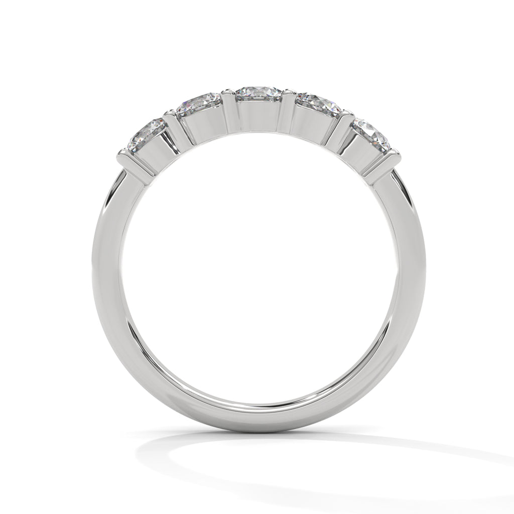 Emmeline Five-Stone Round Diamond Band