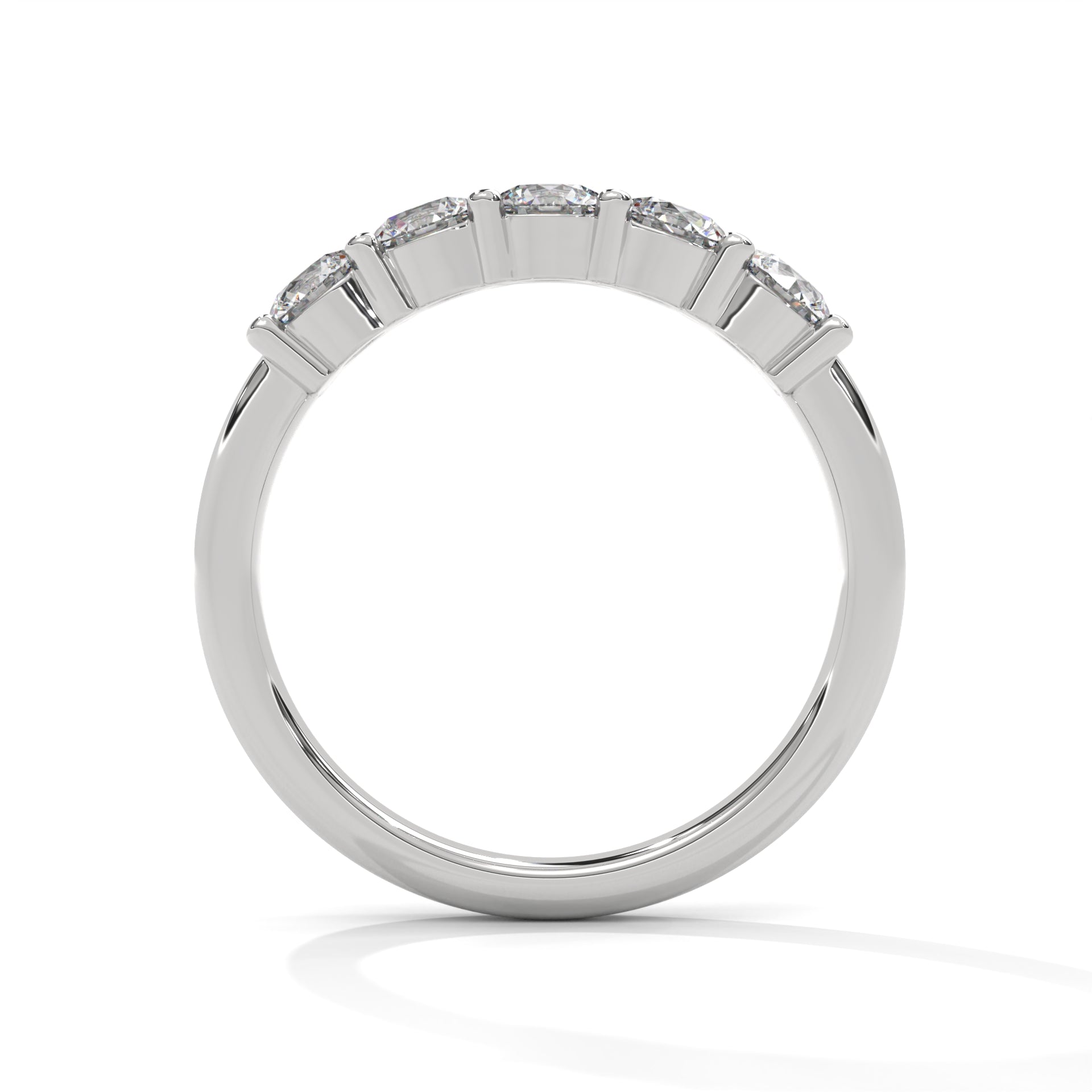 Emmeline Five-Stone Round Diamond Band
