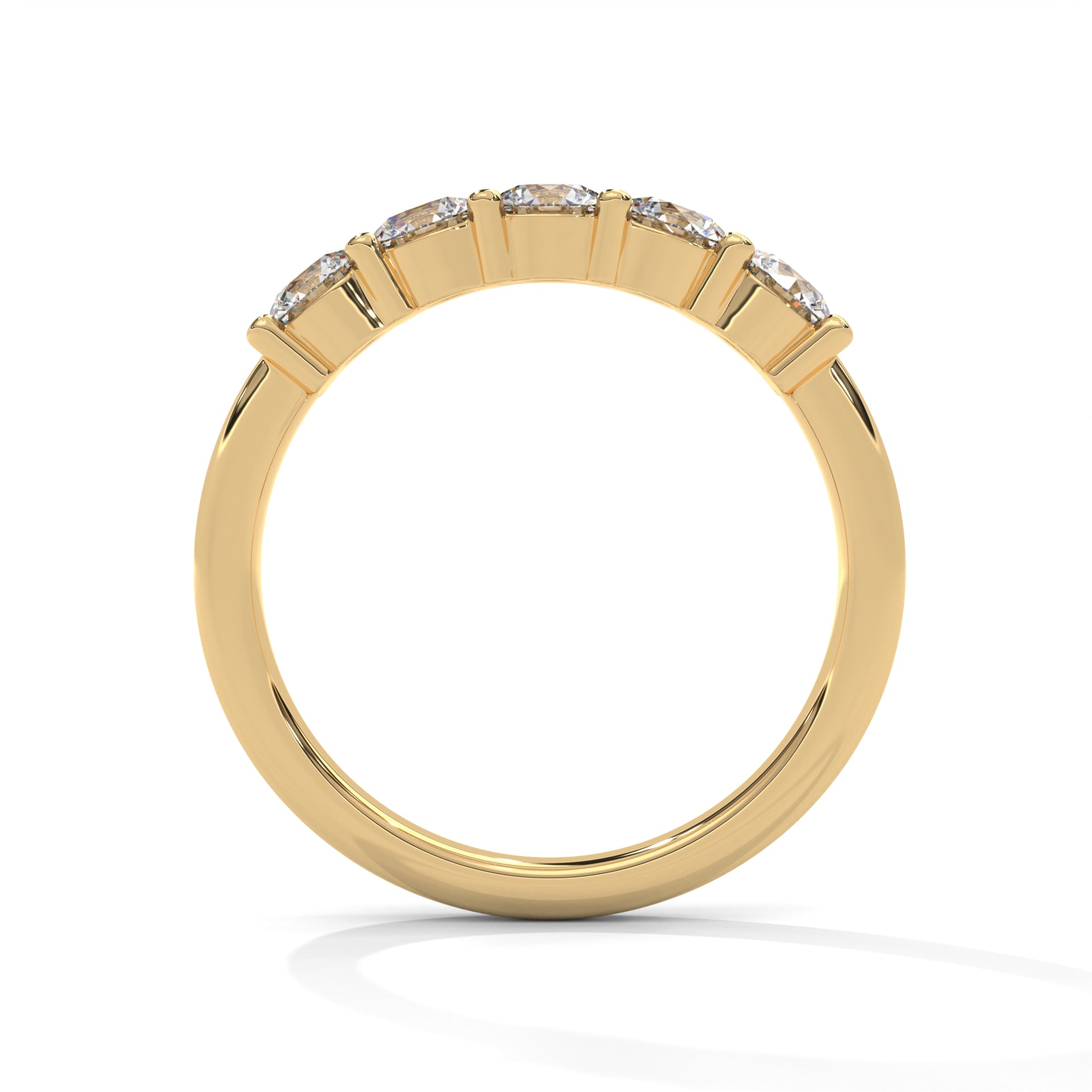 Emmeline Five-Stone Round Diamond Band