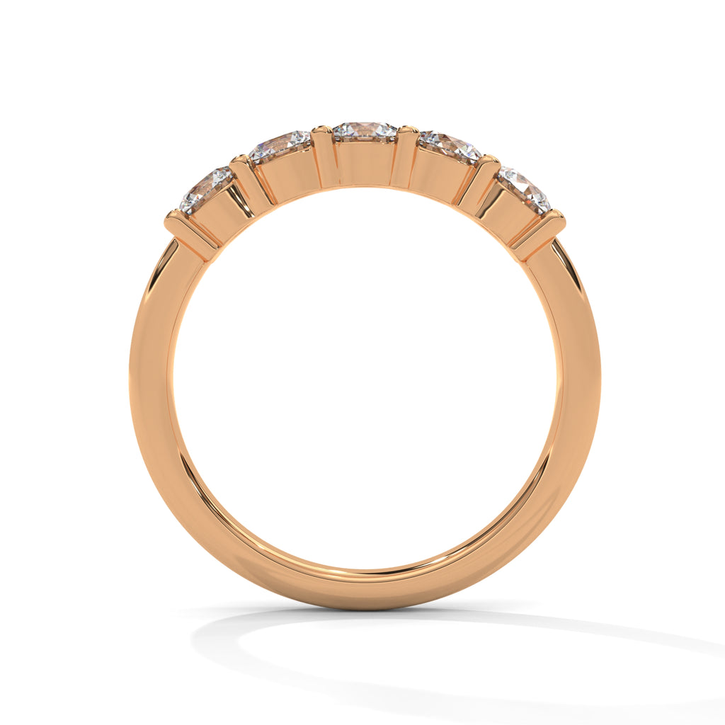 Emmeline Five-Stone Round Diamond Band