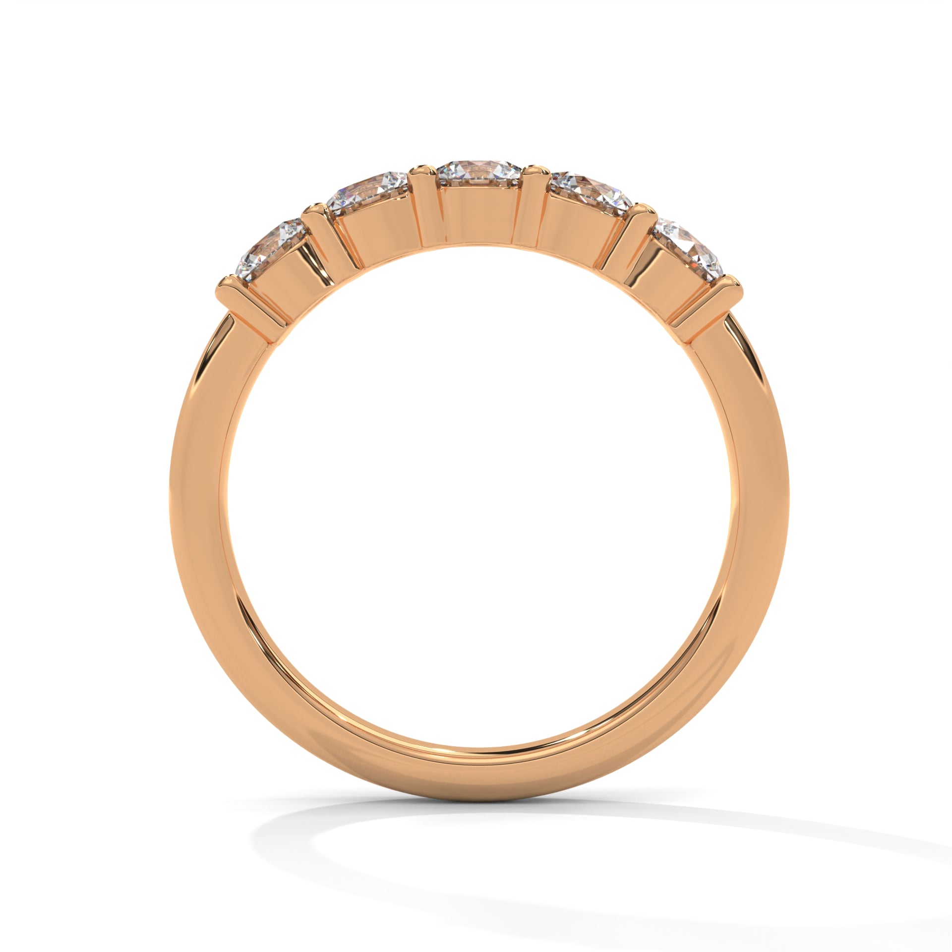 Emmeline Five-Stone Round Diamond Band