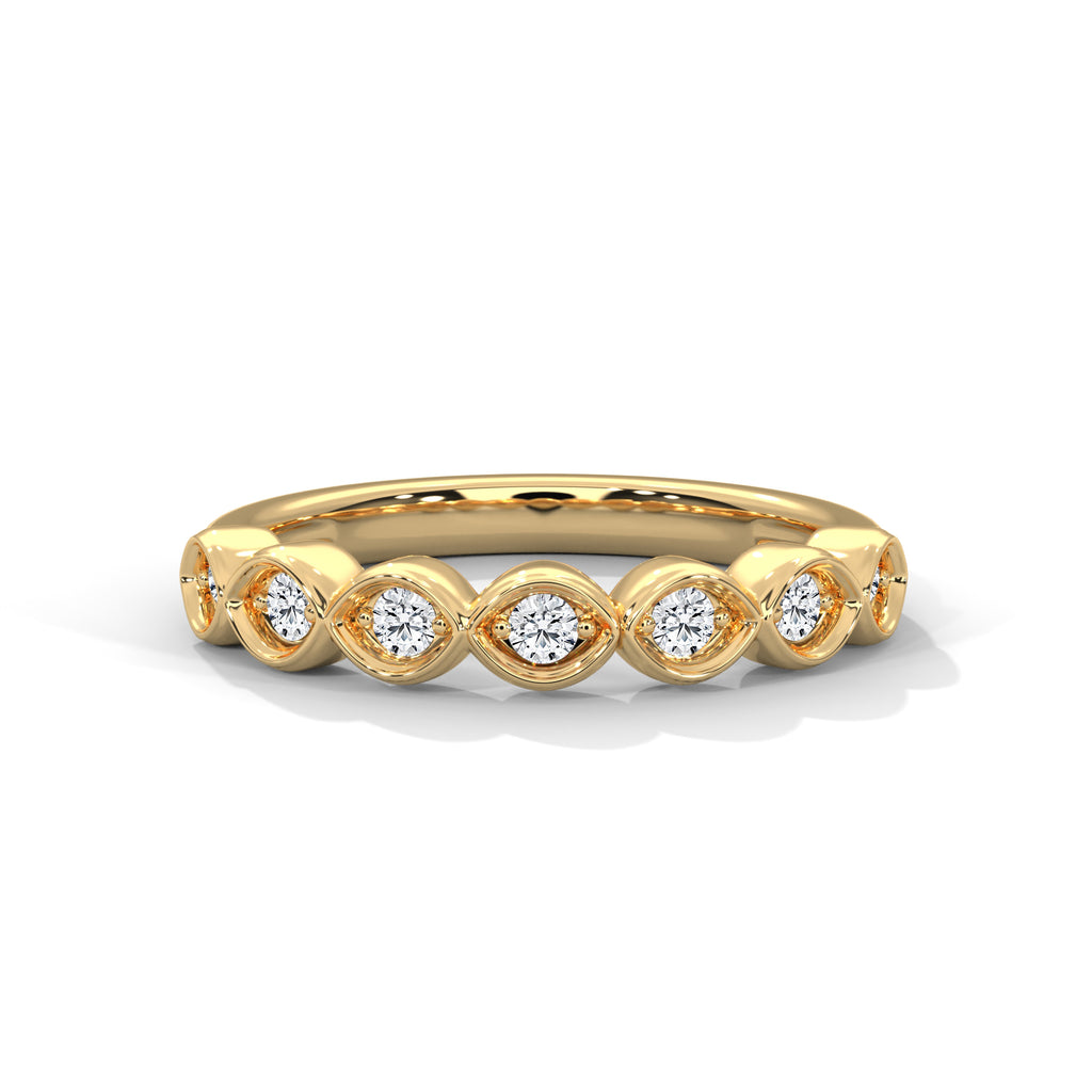 Capucine Marquise Milgrain Diamond Band