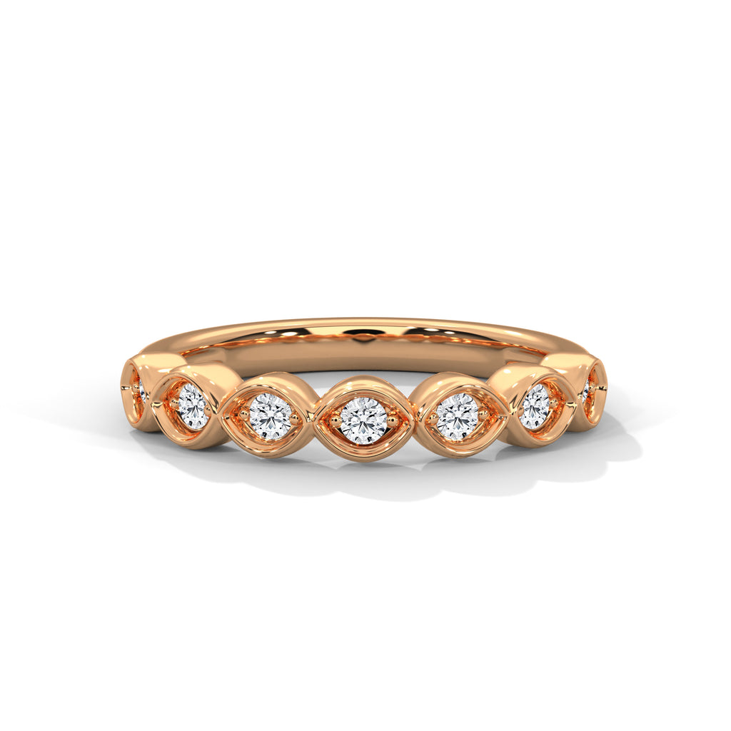 Capucine Marquise Milgrain Diamond Band