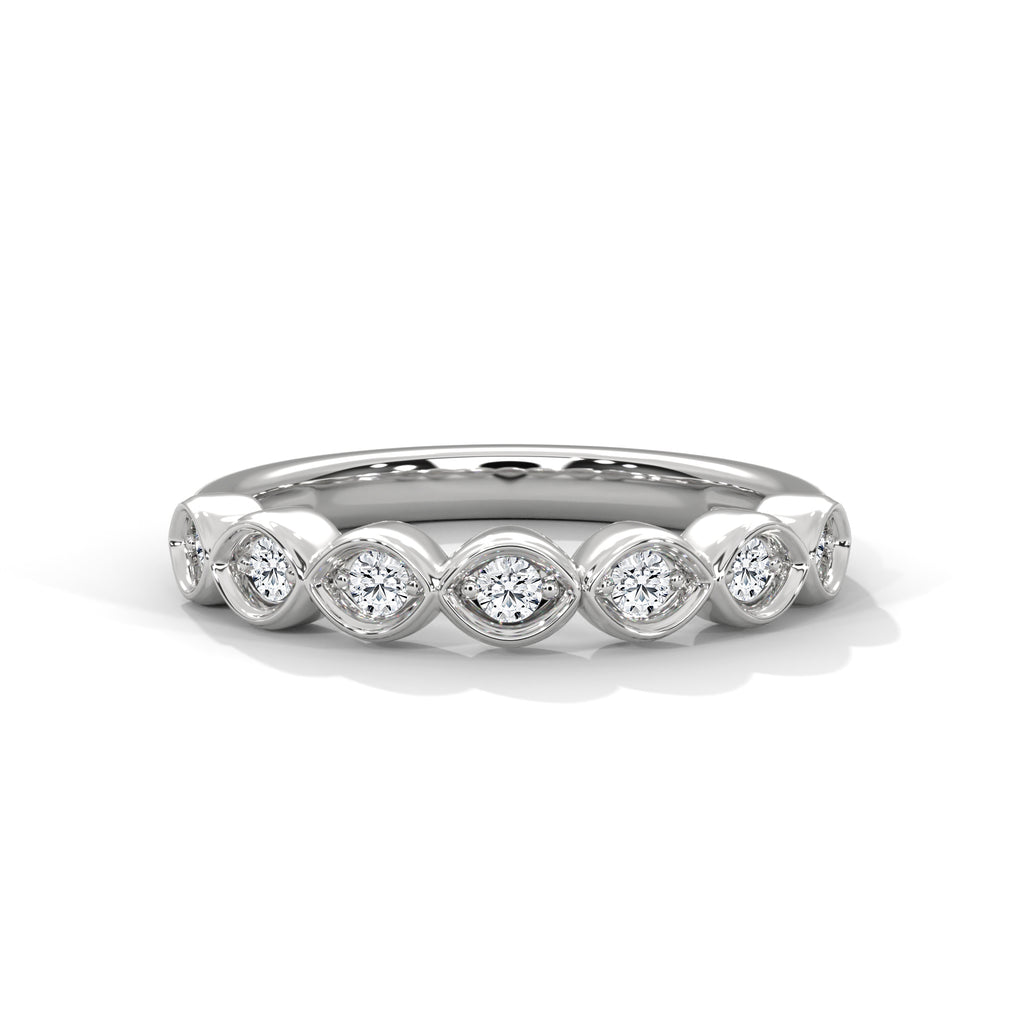 Capucine Marquise Milgrain Diamond Band