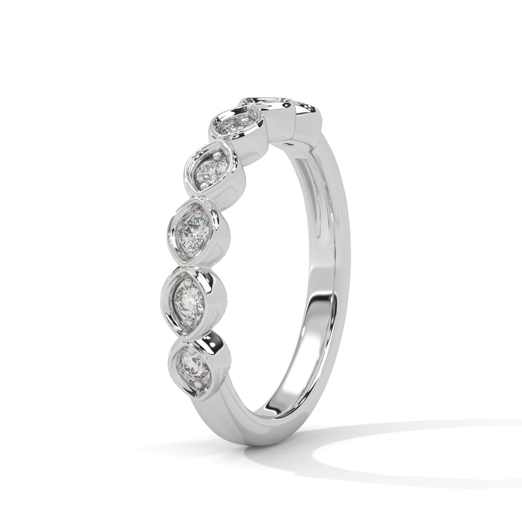Capucine Marquise Milgrain Diamond Band