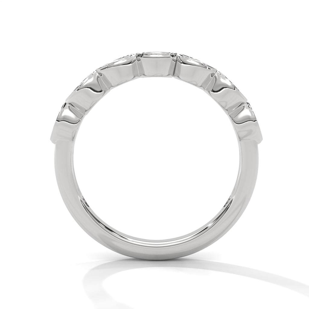 Capucine Marquise Milgrain Diamond Band