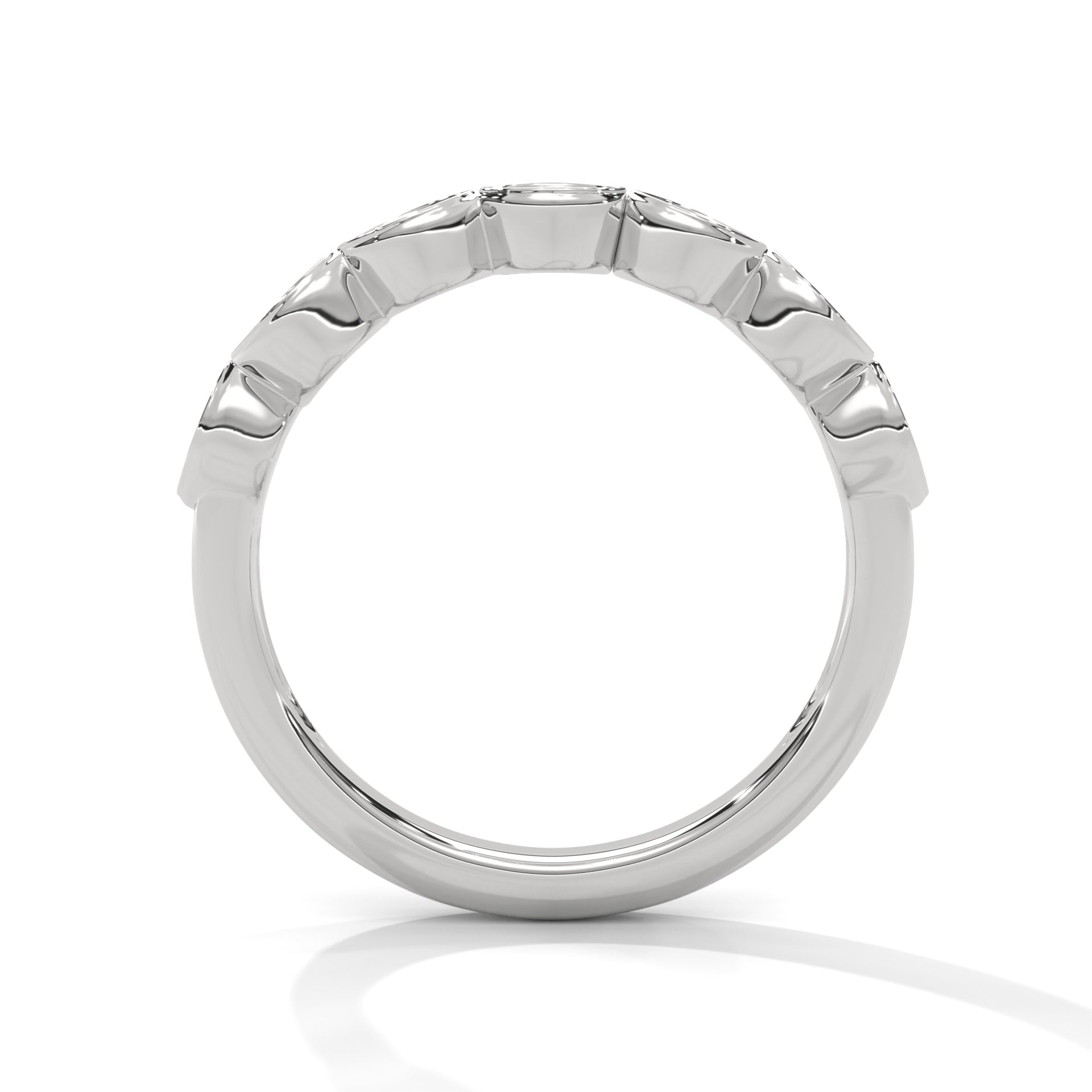 Capucine Marquise Milgrain Diamond Band