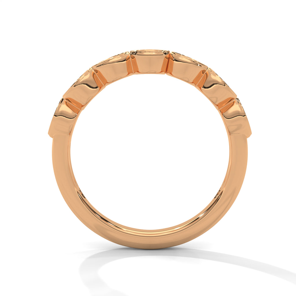 Capucine Marquise Milgrain Diamond Band