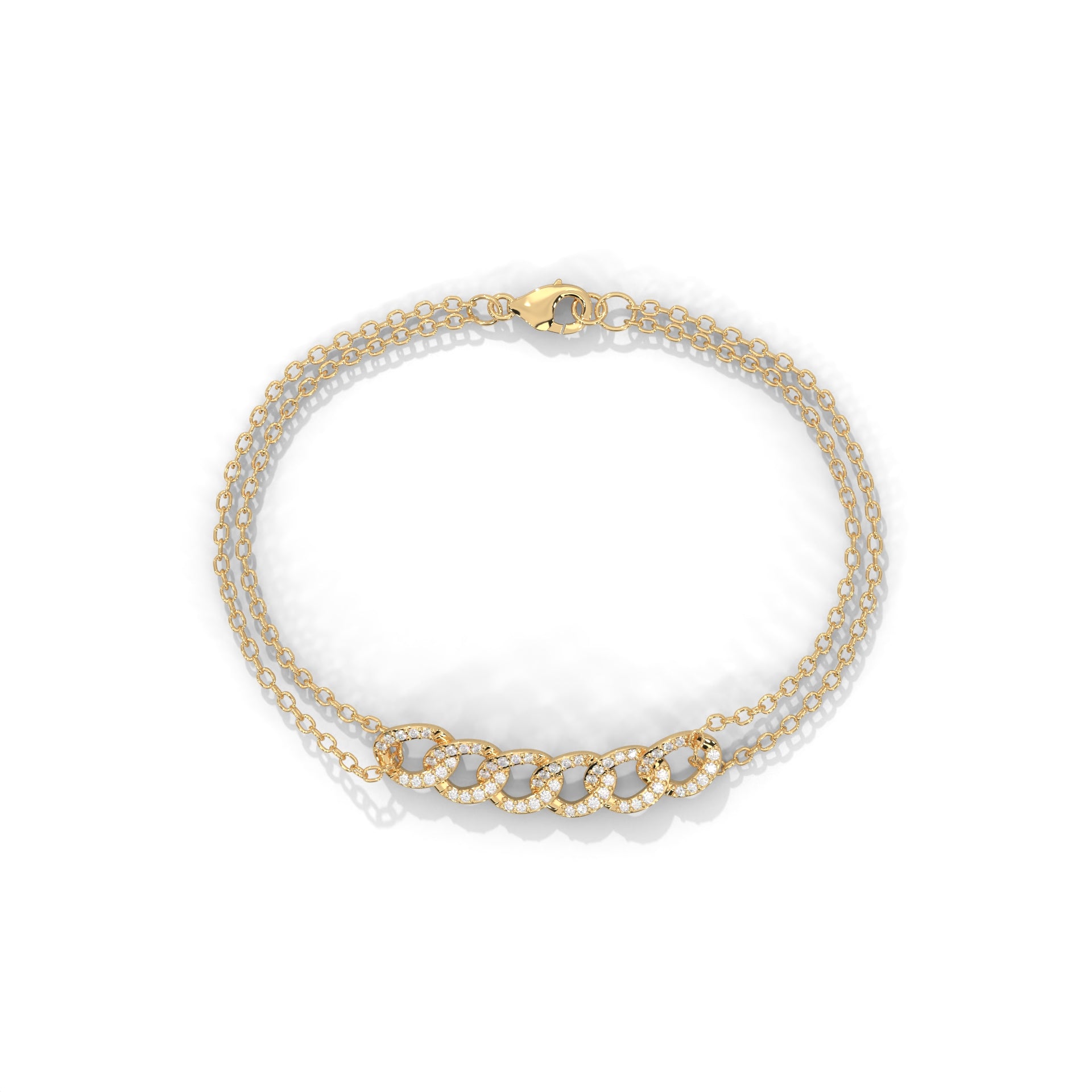 Cascade Link Diamond Bracelet (3/10 ct. tw.)