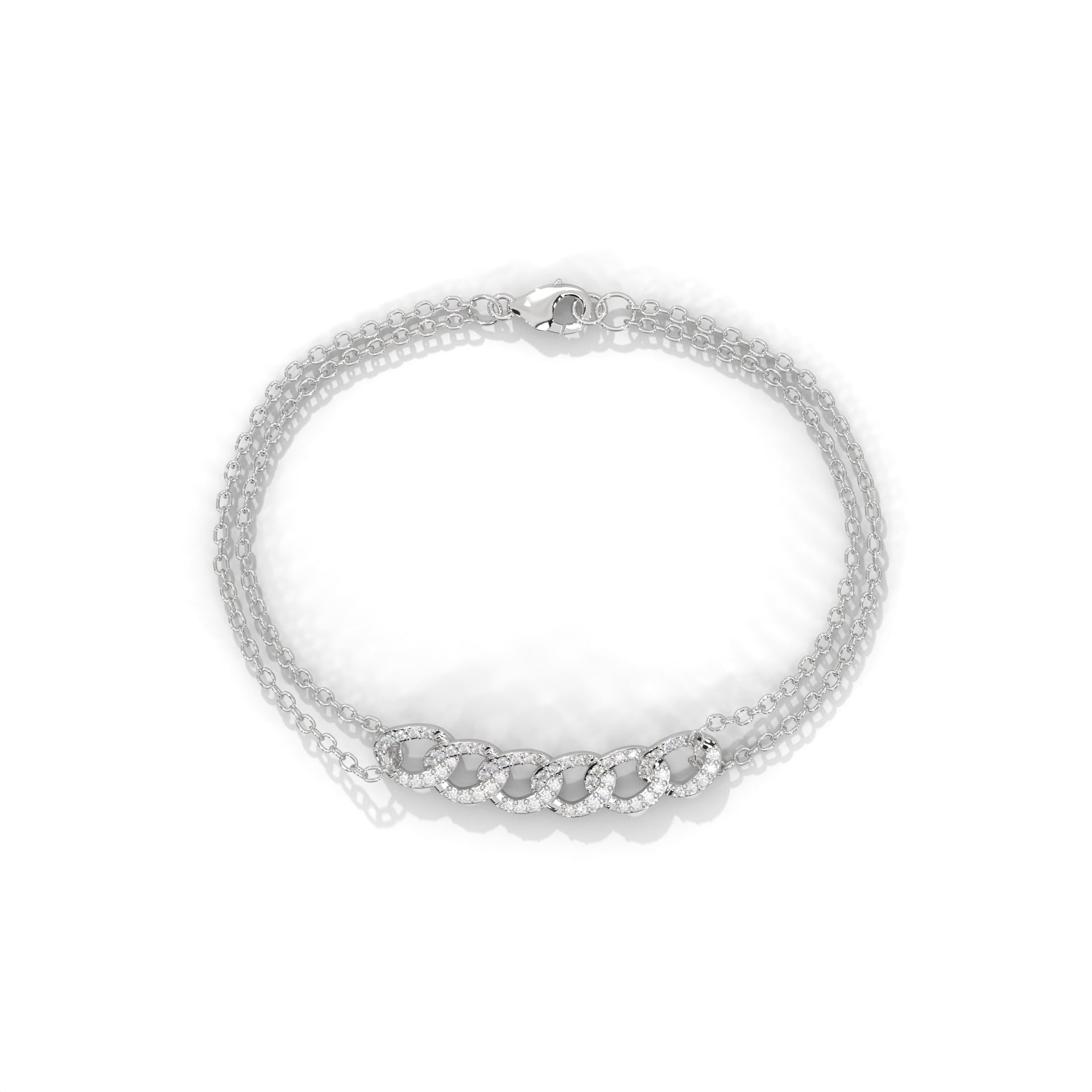 Cascade Link Diamond Bracelet (3/10 ct. tw.)