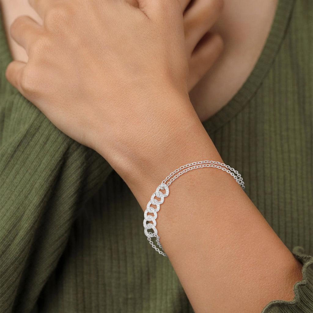 Cascade Link Diamond Bracelet (3/10 ct. tw.)