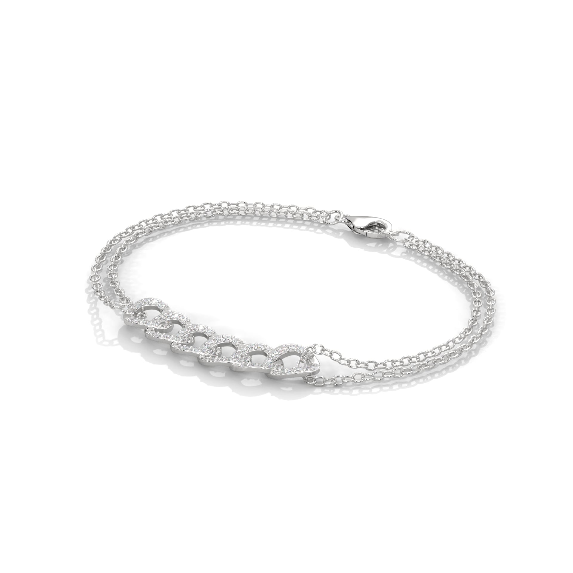 Cascade Link Diamond Bracelet (3/10 ct. tw.)