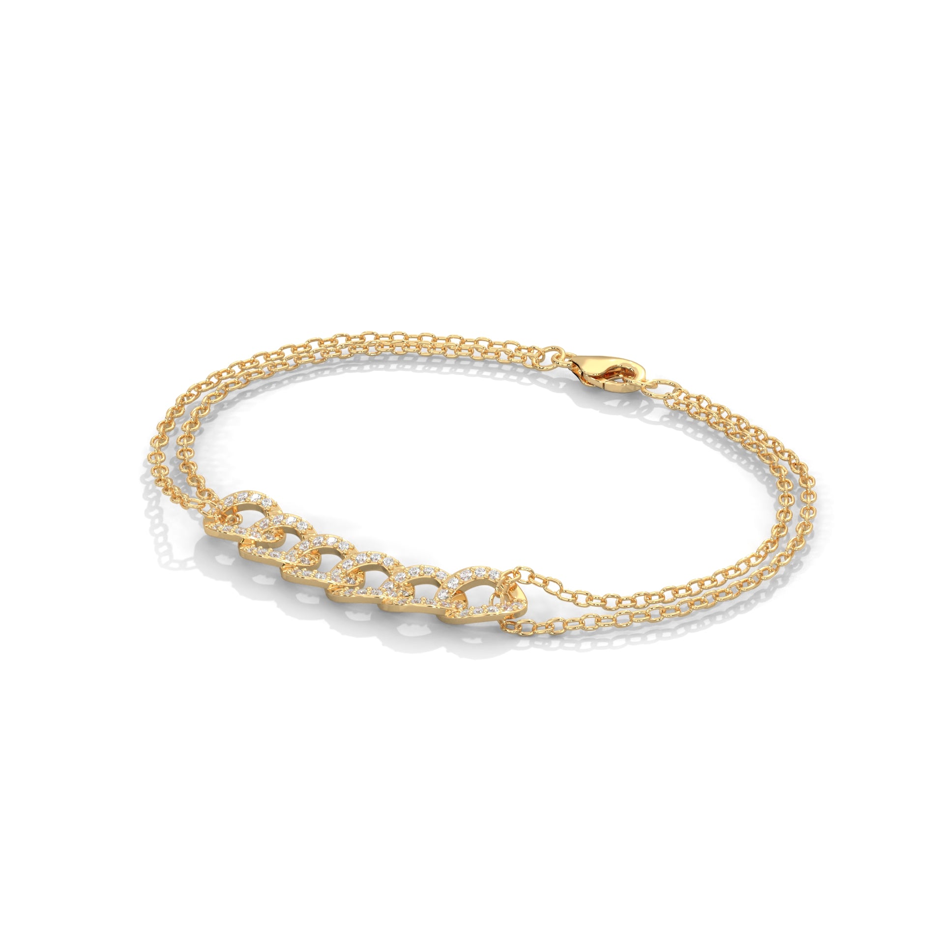 Cascade Link Diamond Bracelet (3/10 ct. tw.)