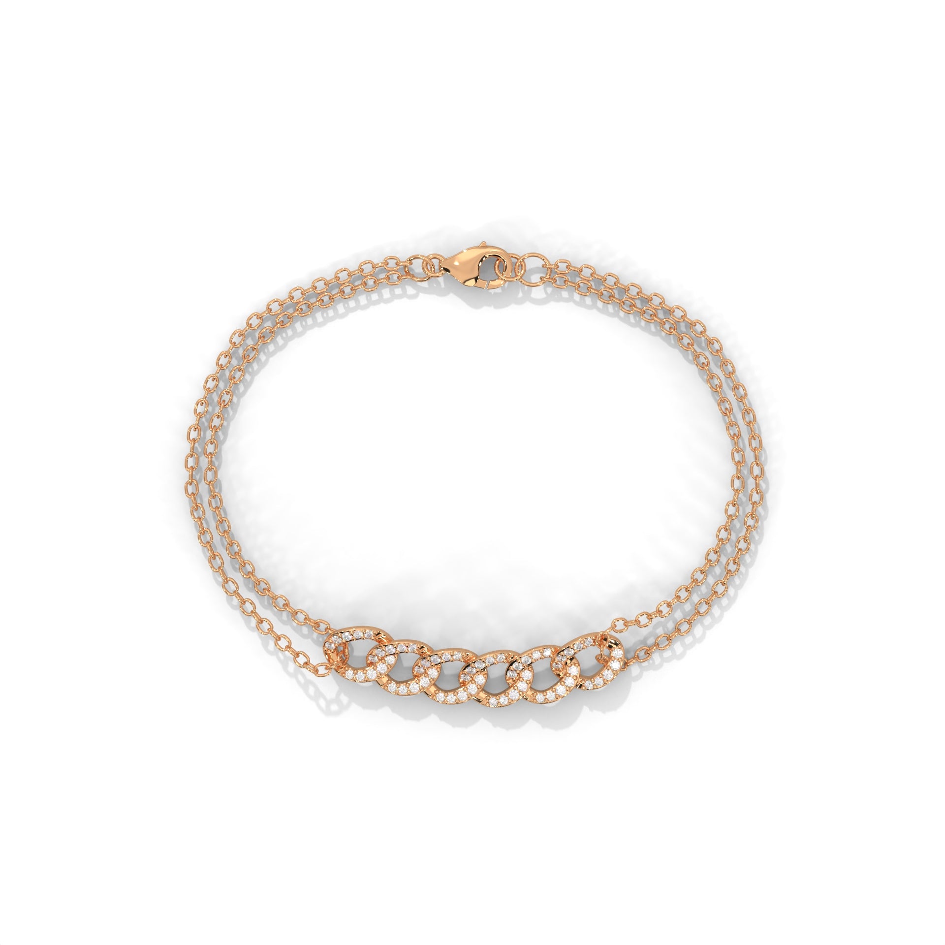Cascade Link Diamond Bracelet (3/10 ct. tw.)