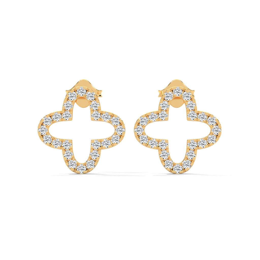 Clara Diamond Clover Stud Earrings (3/4 ct. tw.)