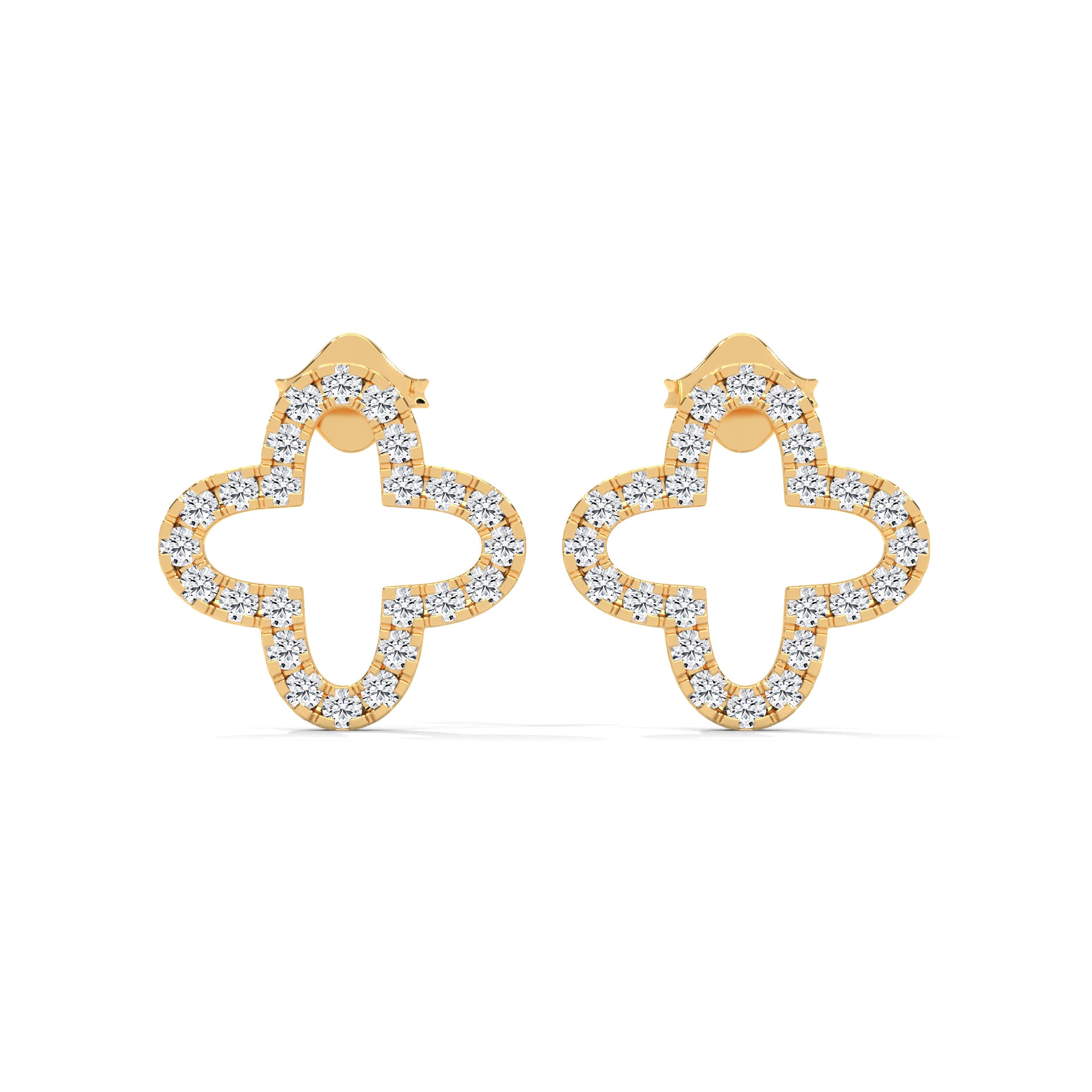 Clara Diamond Clover Stud Earrings (3/4 ct. tw.)