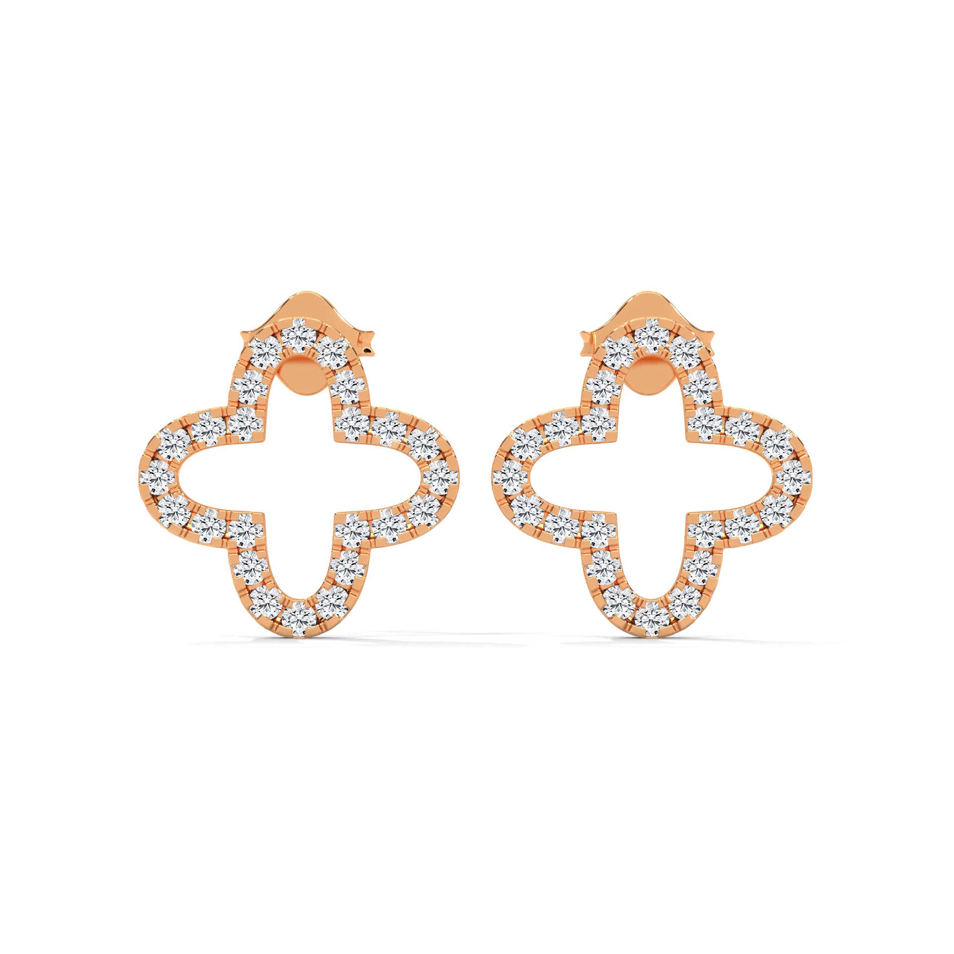 Clara Diamond Clover Stud Earrings (3/4 ct. tw.)