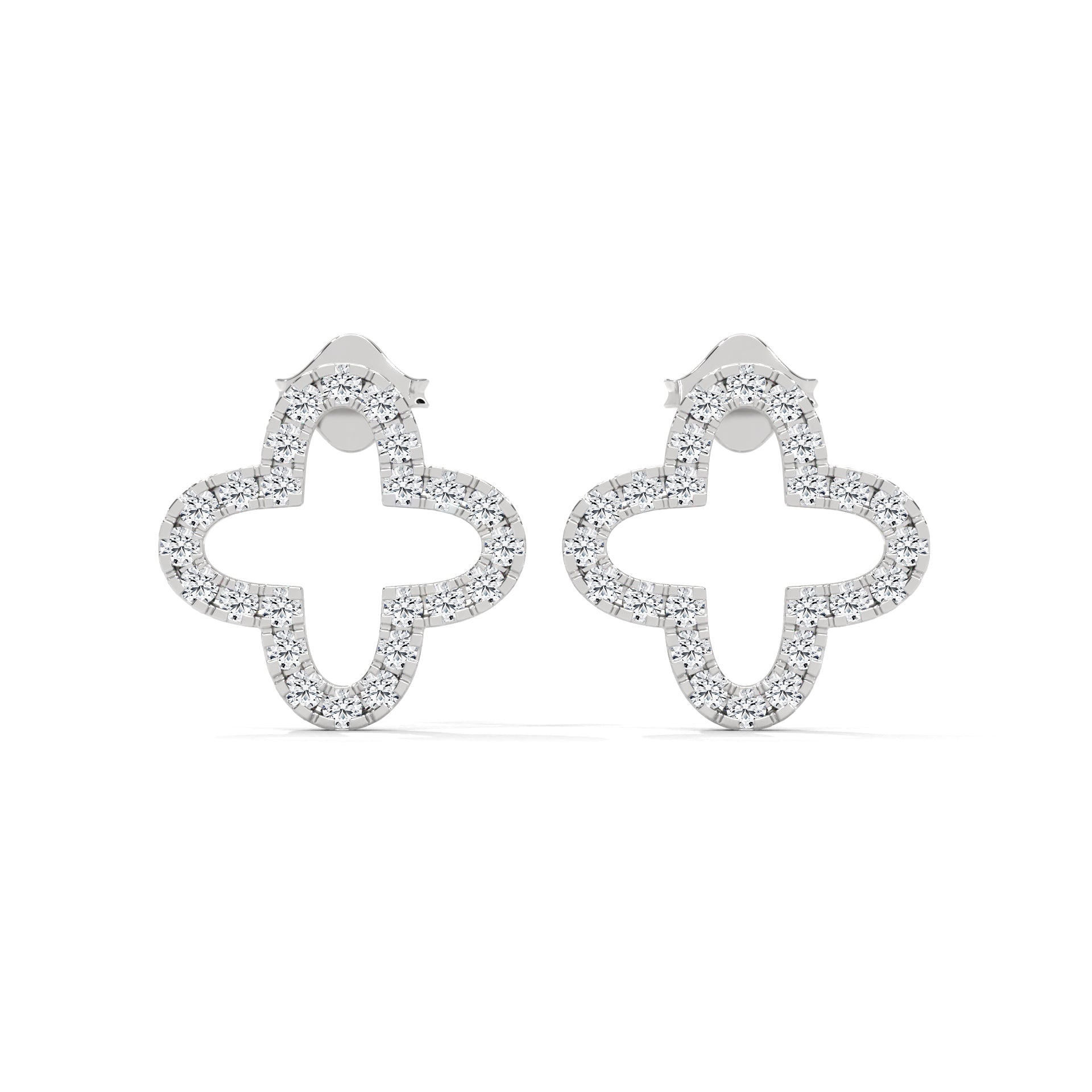 Clara Diamond Clover Stud Earrings (3/4 ct. tw.)