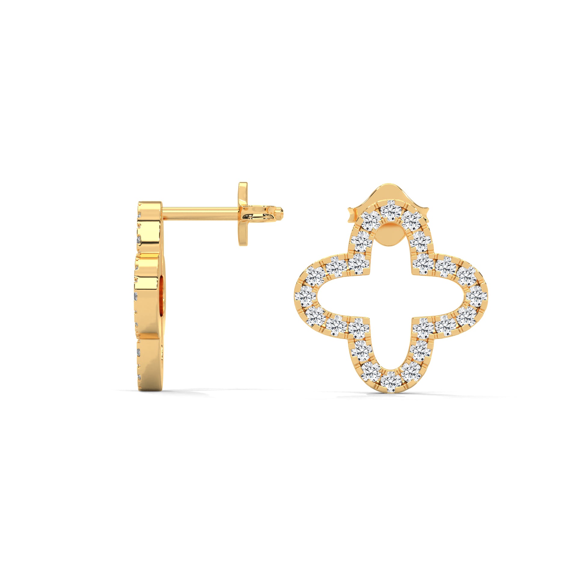 Clara Diamond Clover Stud Earrings (3/4 ct. tw.)