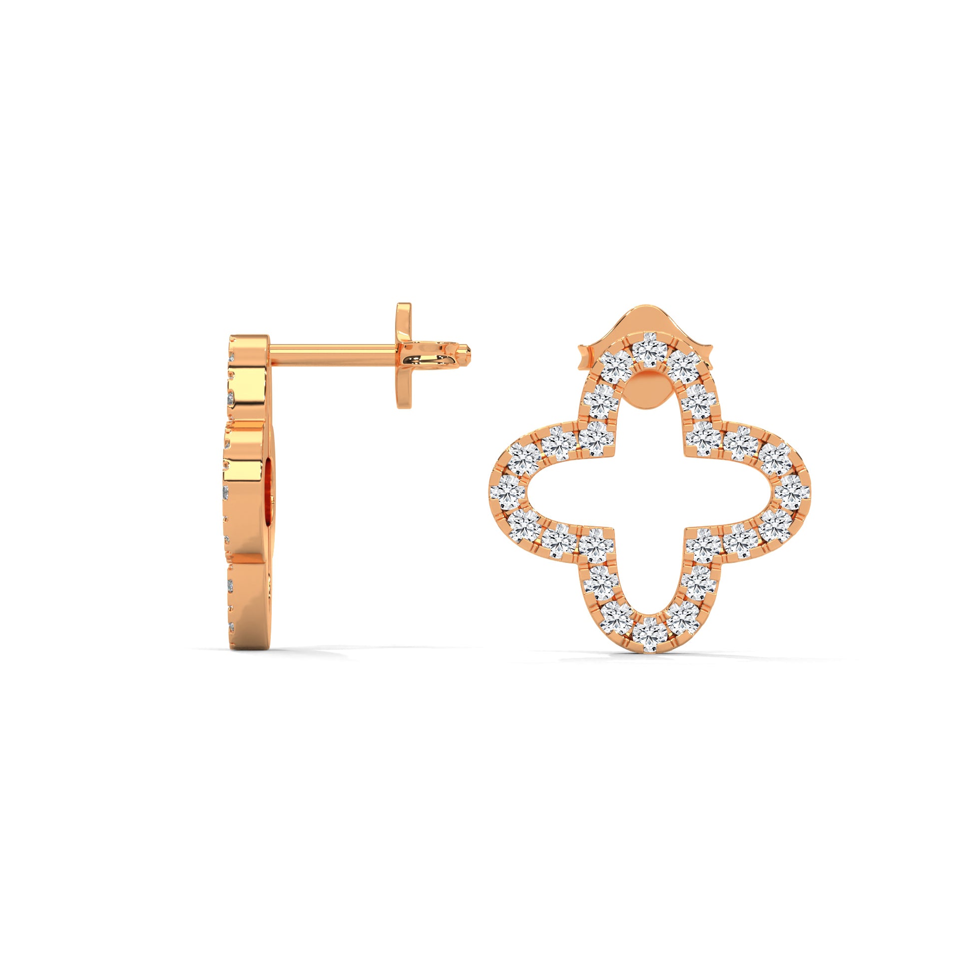 Clara Diamond Clover Stud Earrings (3/4 ct. tw.)