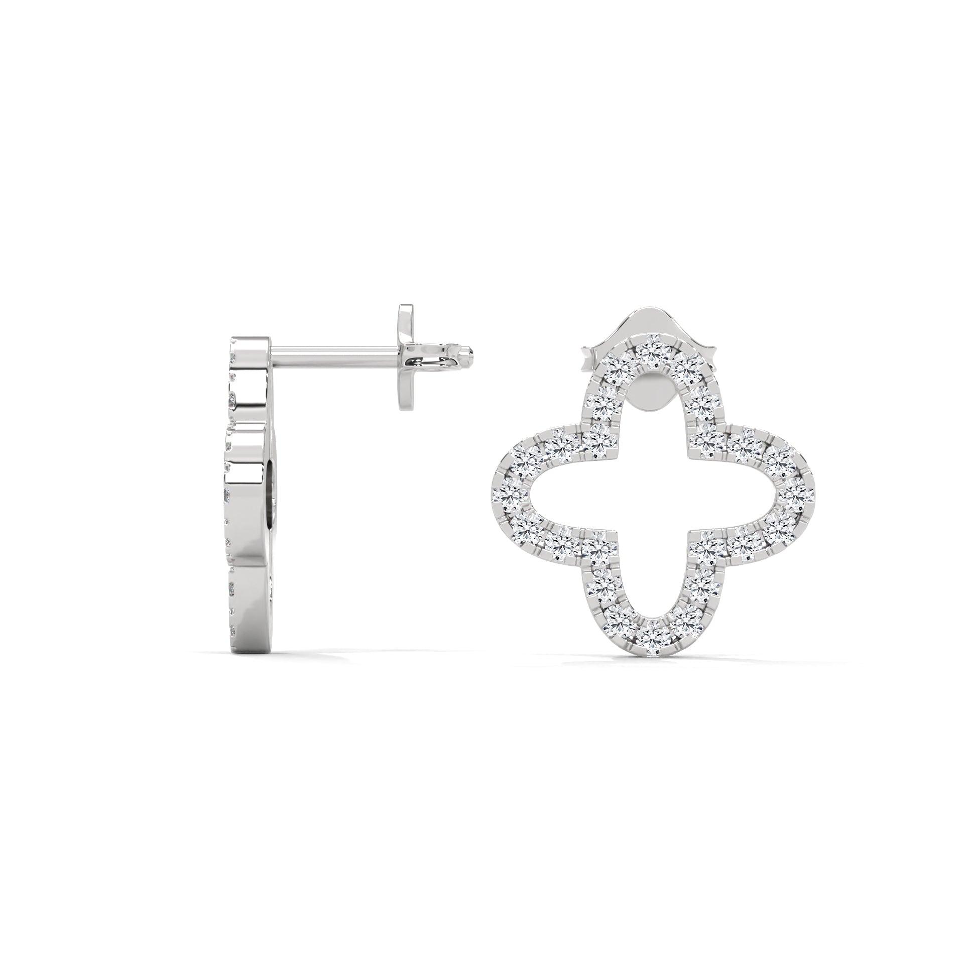 Clara Diamond Clover Stud Earrings (3/4 ct. tw.)