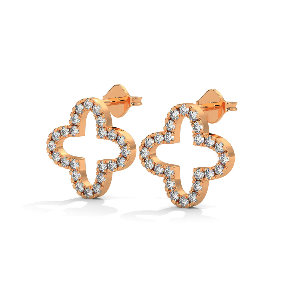 Clara Diamond Clover Stud Earrings (3/4 ct. tw.)