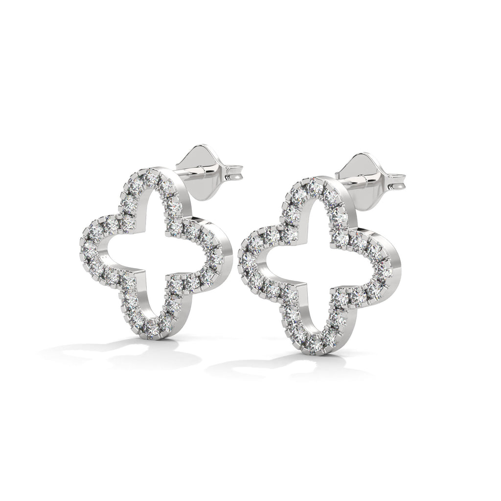 Clara Diamond Clover Stud Earrings (3/4 ct. tw.)