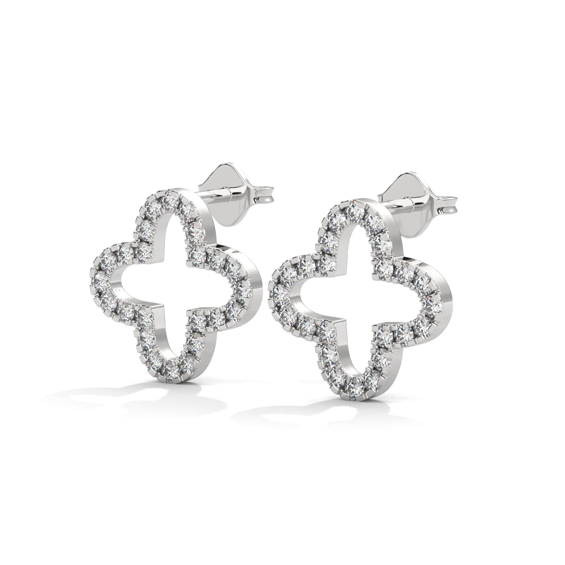 Clara Diamond Clover Stud Earrings (3/4 ct. tw.)
