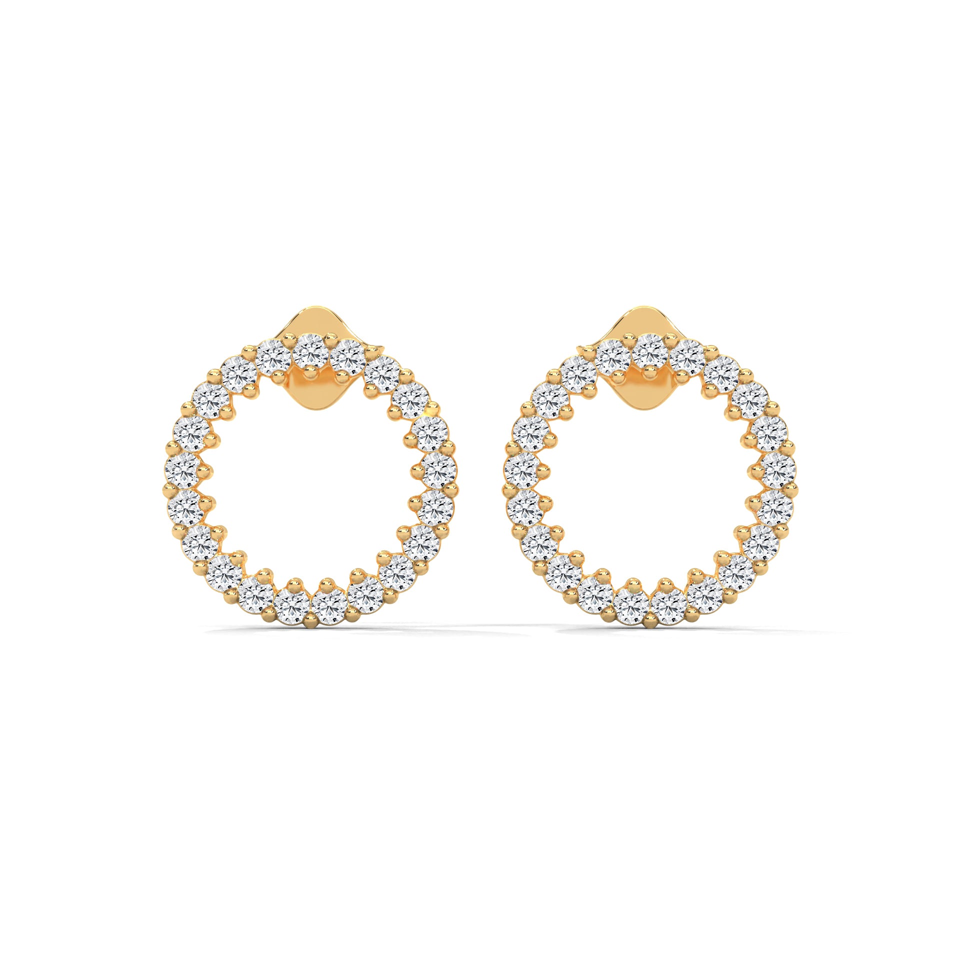 Luna Diamond Circle Stud Earrings (0.42 ct. tw.)