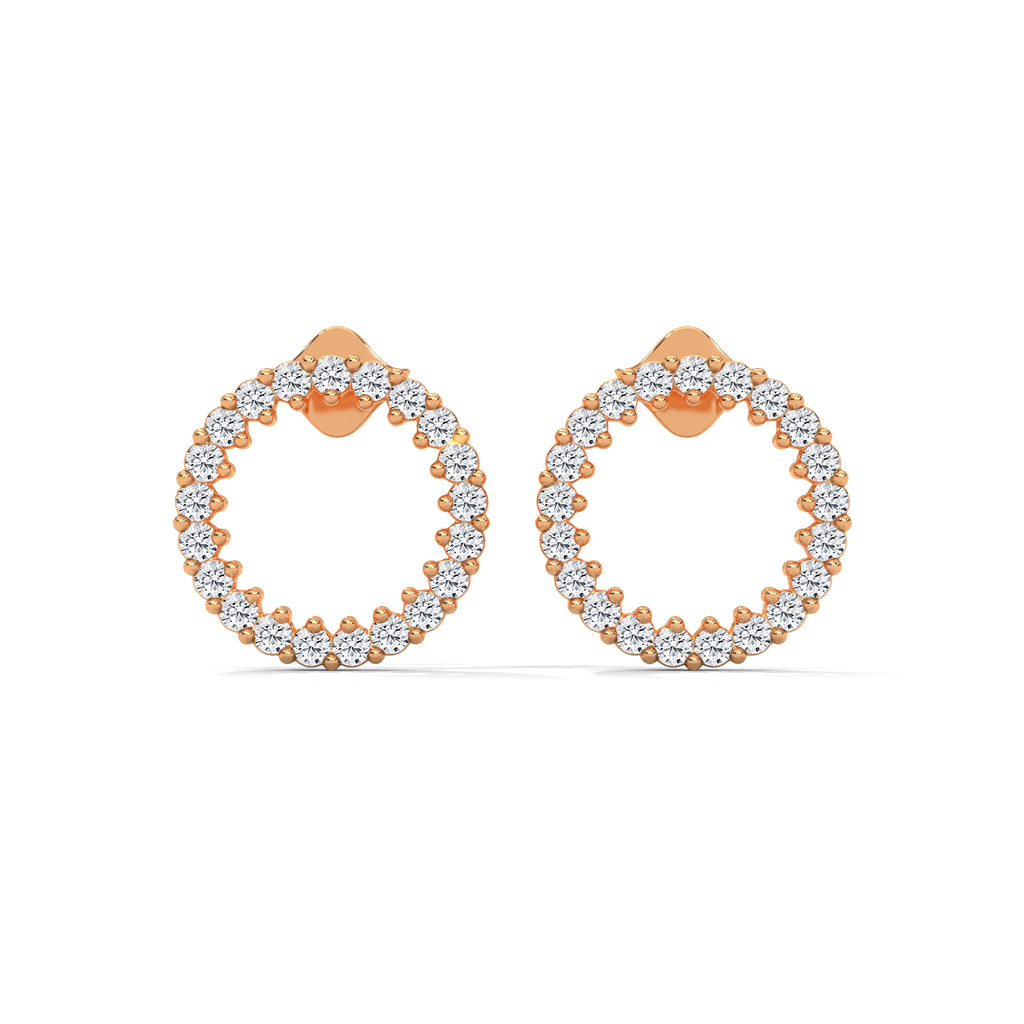 Luna Diamond Circle Stud Earrings (0.42 ct. tw.)