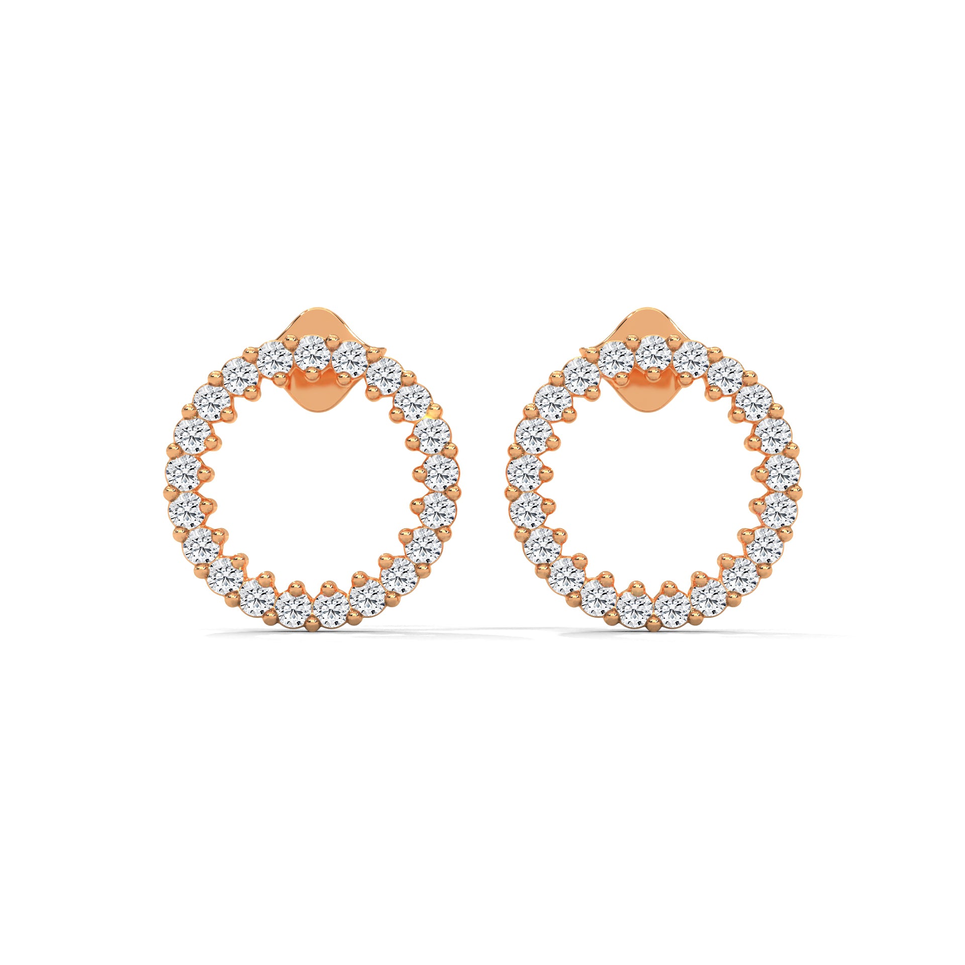 Luna Diamond Circle Stud Earrings (0.42 ct. tw.)