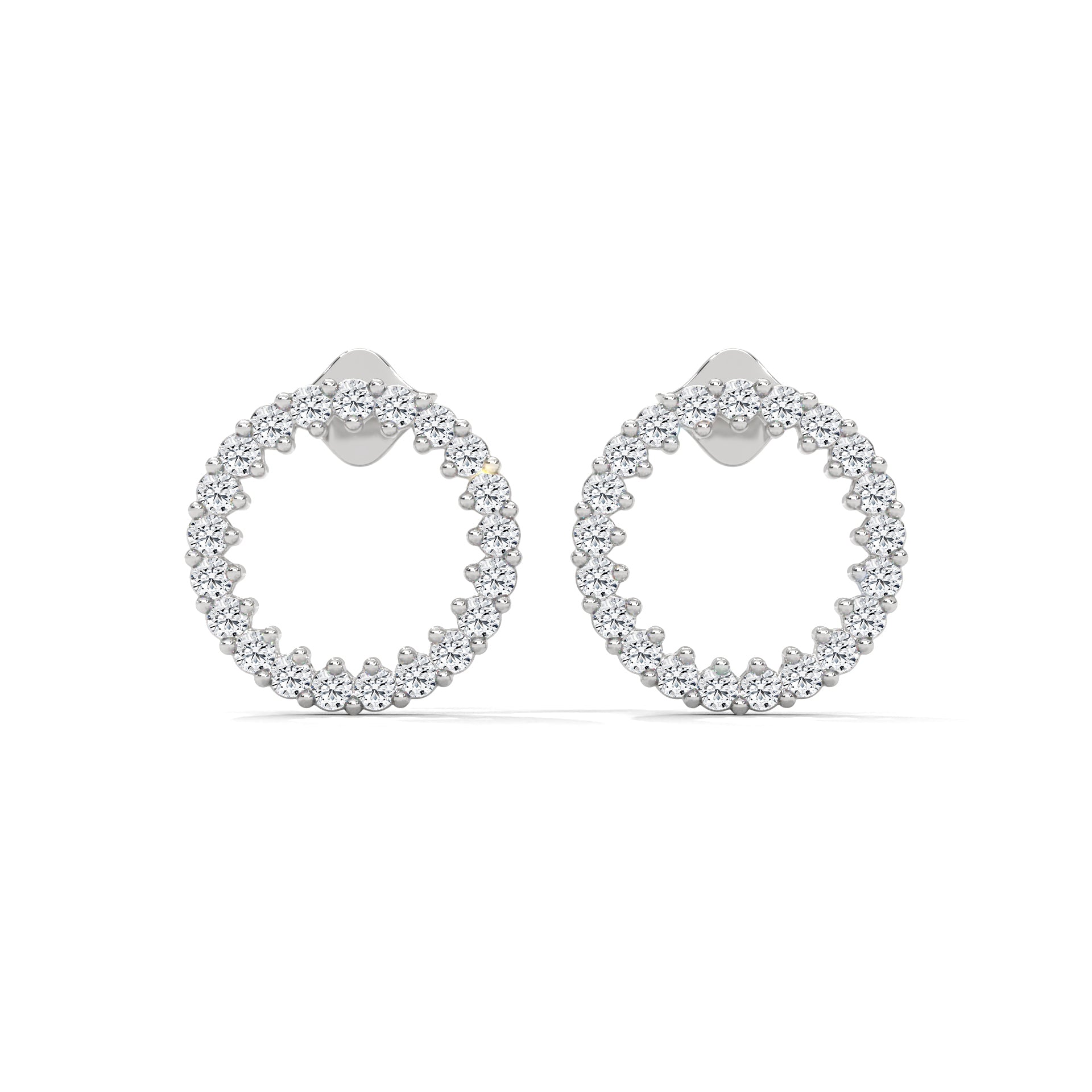 Luna Diamond Circle Stud Earrings (0.42 ct. tw.)