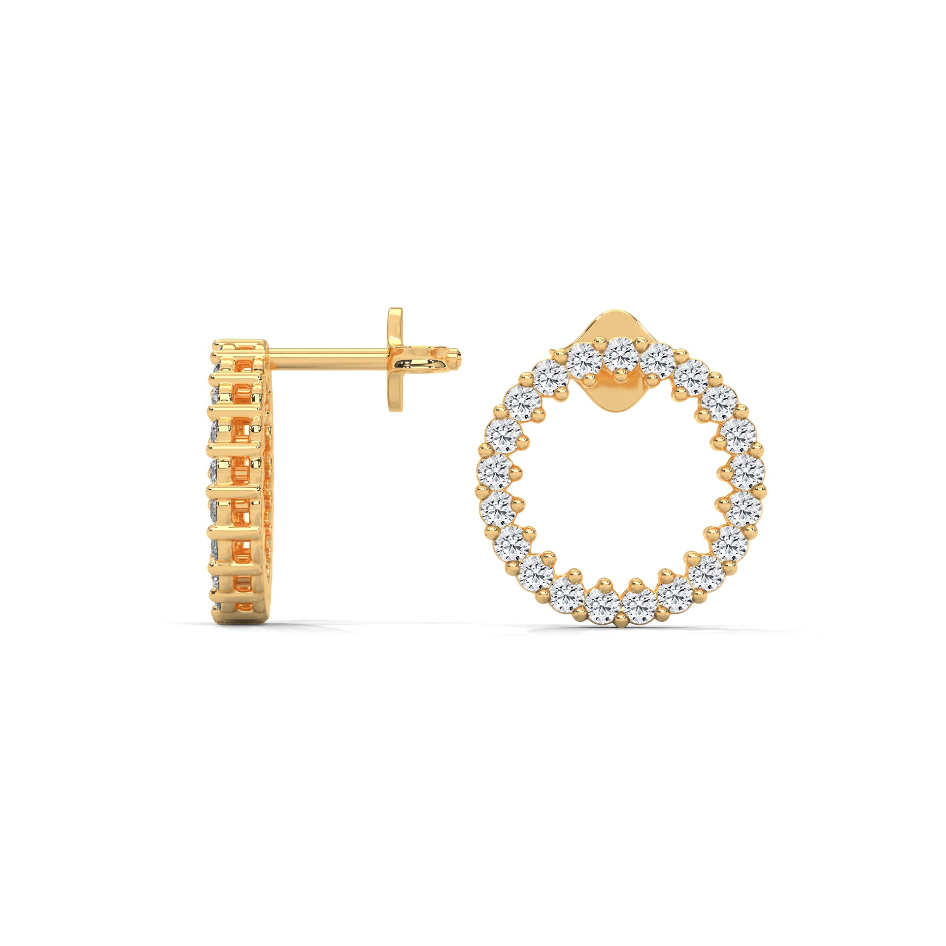 Luna Diamond Circle Stud Earrings (0.42 ct. tw.)