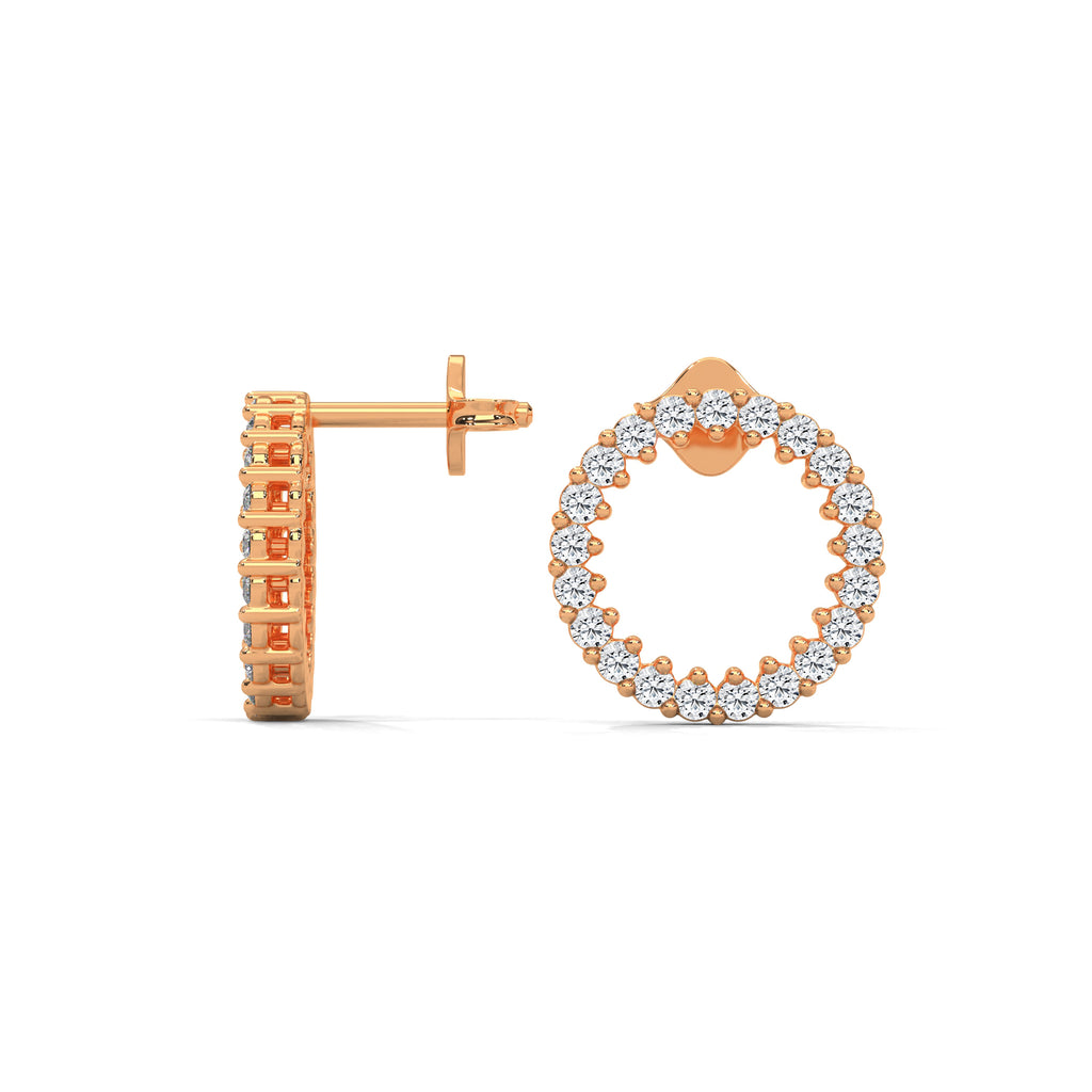 Luna Diamond Circle Stud Earrings (0.42 ct. tw.)