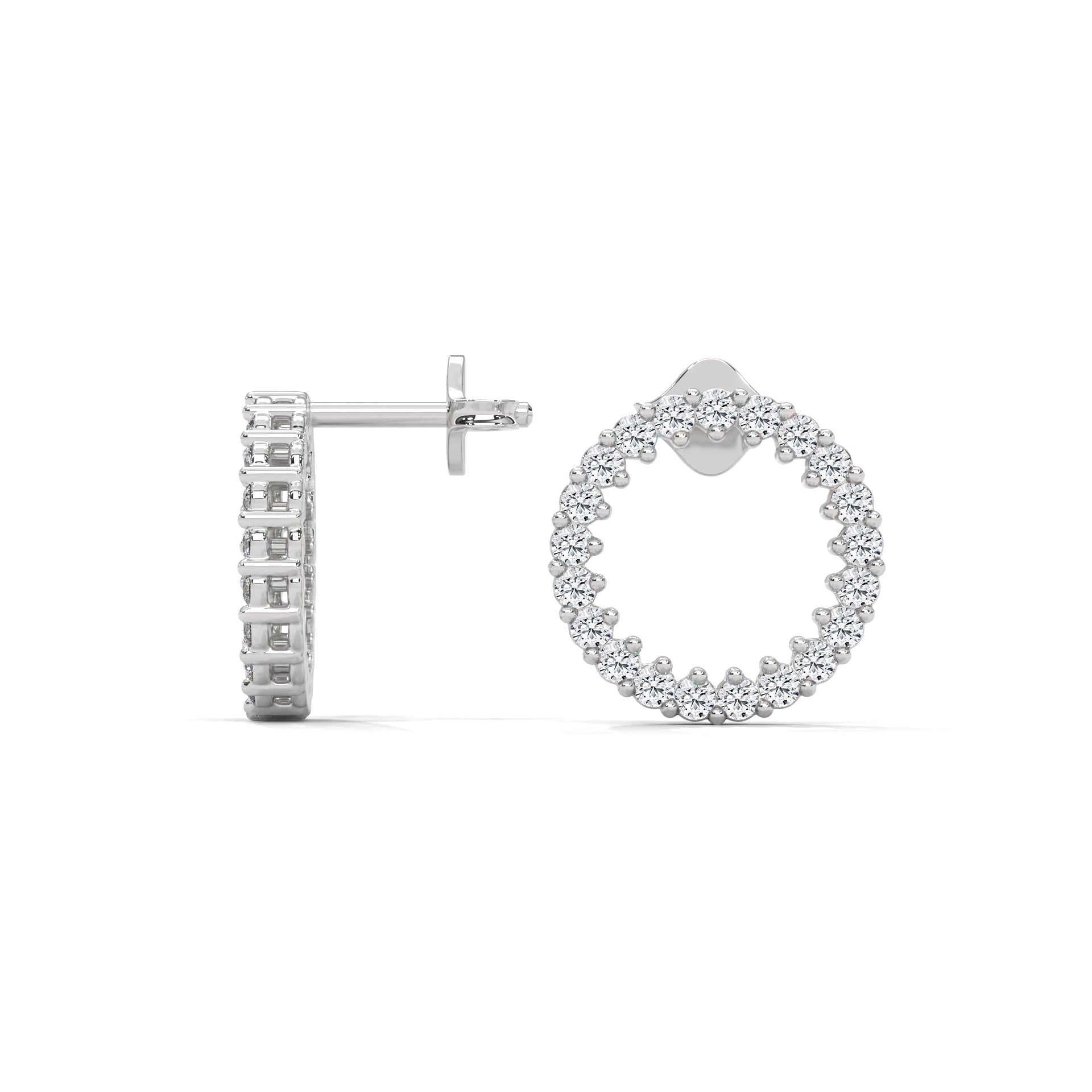 Luna Diamond Circle Stud Earrings (0.42 ct. tw.)