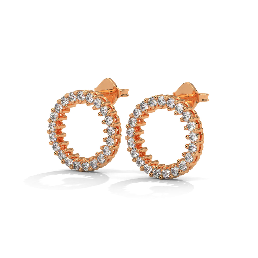 Luna Diamond Circle Stud Earrings (0.42 ct. tw.)