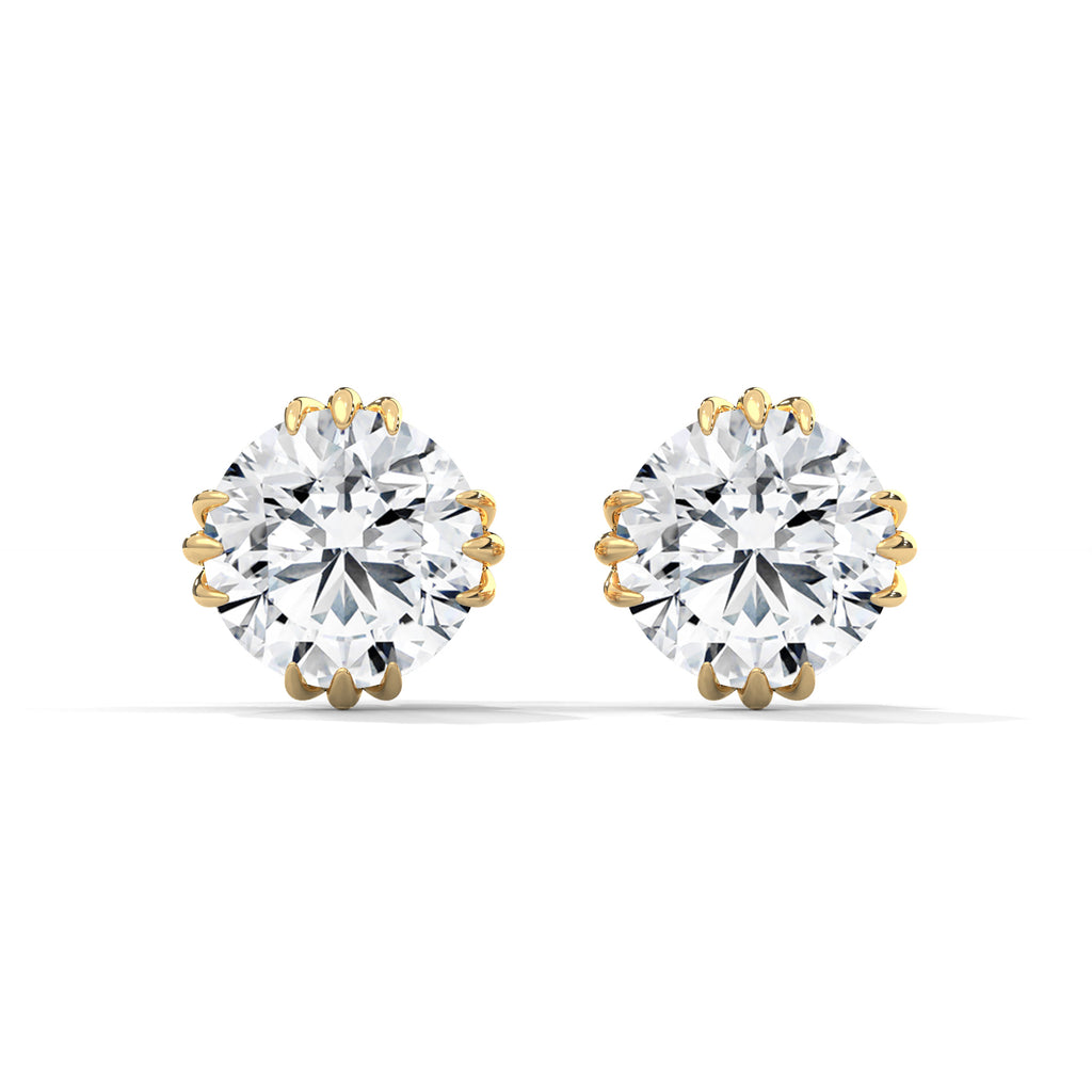 Delphine Claw-Prong Round Diamond Stud Earrings (2.6 ct. tw.)