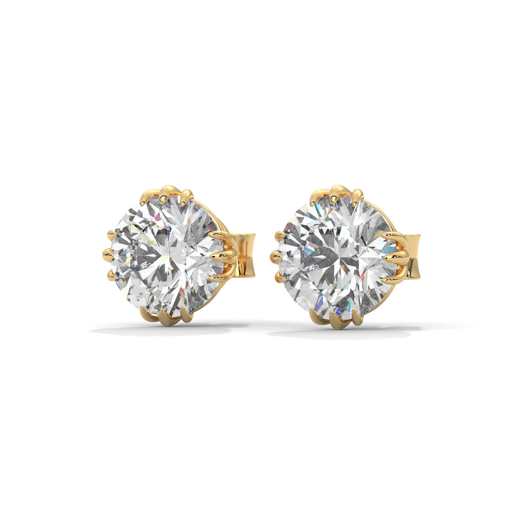 Delphine Claw-Prong Round Diamond Stud Earrings (2.6 ct. tw.)