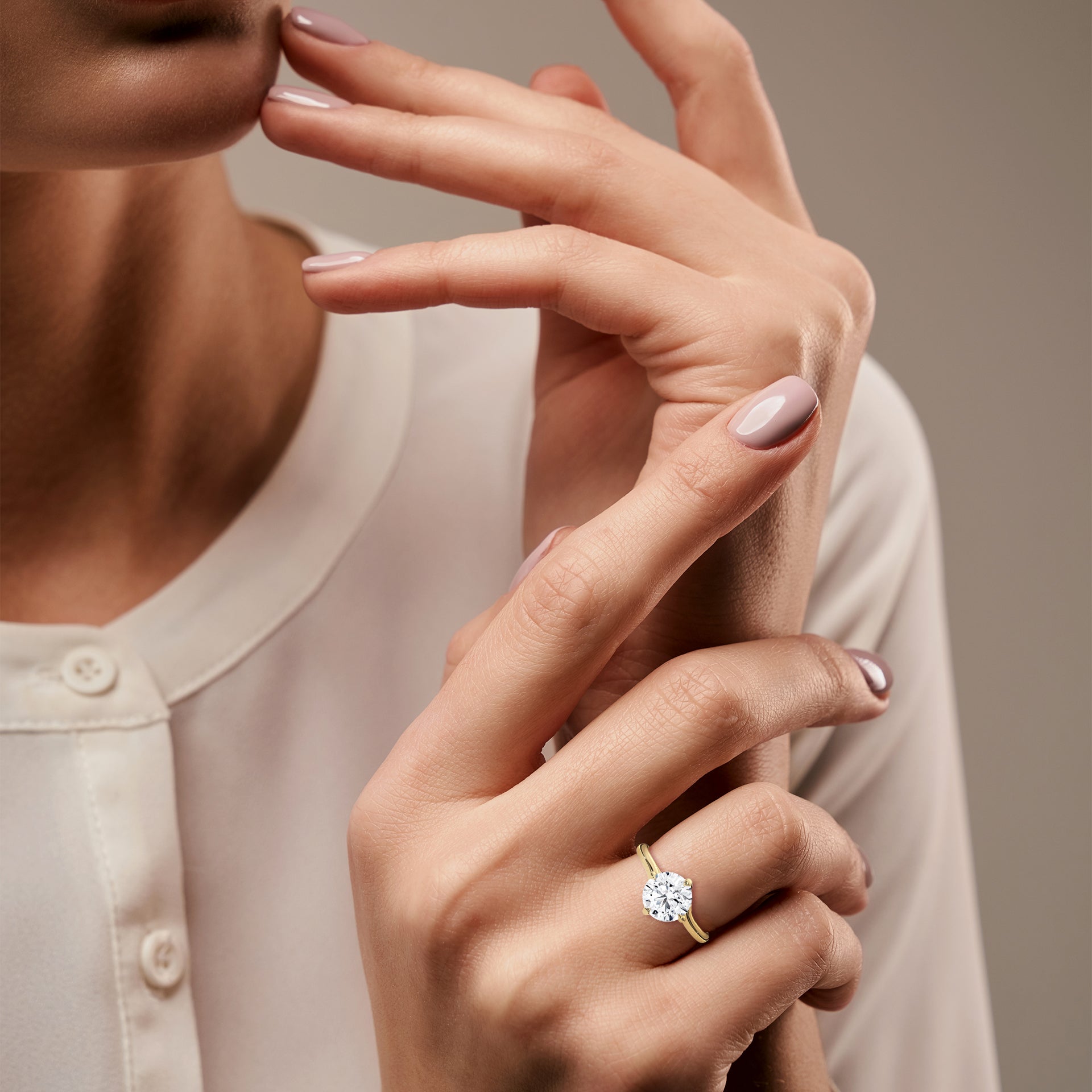 Elara Ring 2ct Round Brilliant Cut Diamond