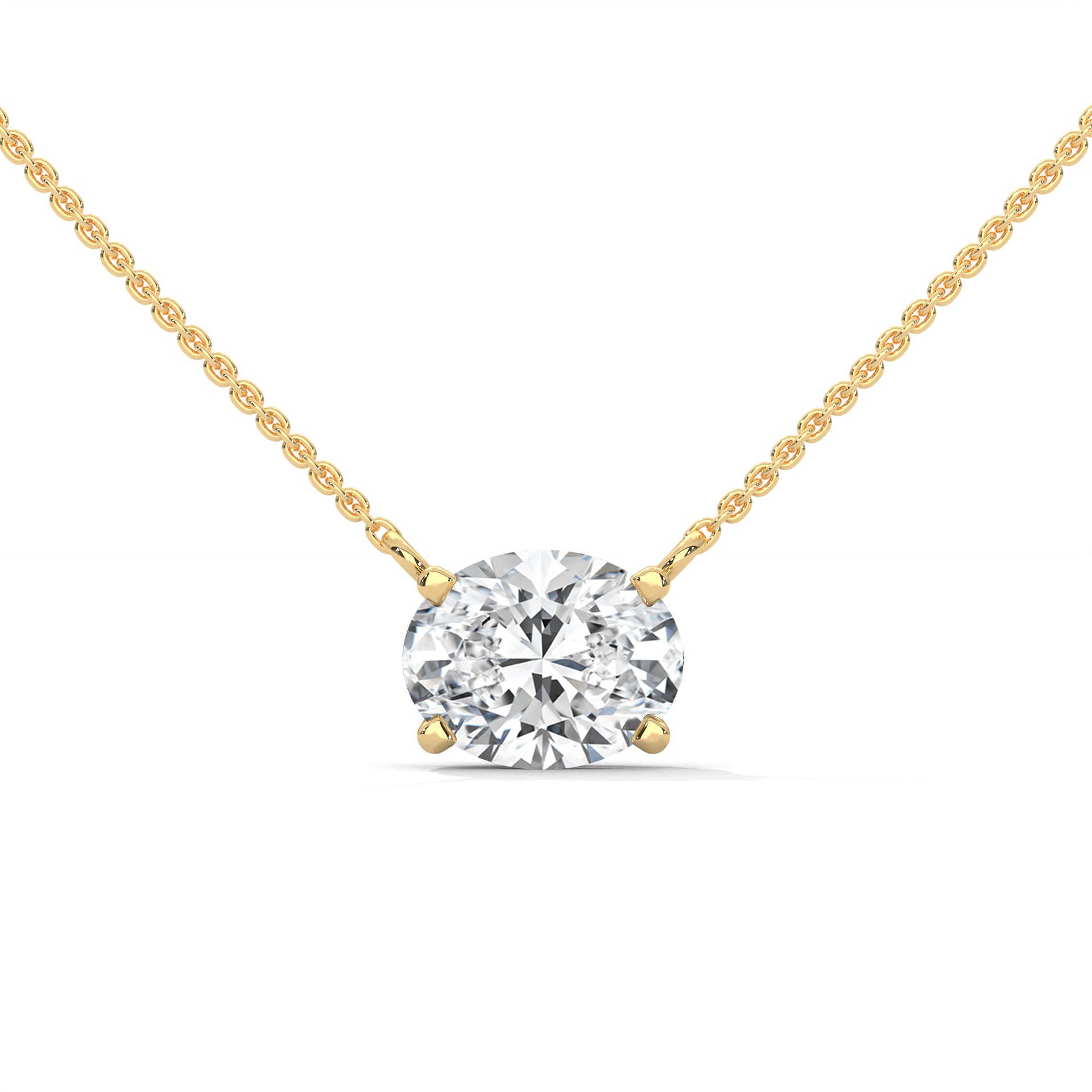 Adeline Oval Diamond Solitaire Pendant Necklace (2.00 ct.)