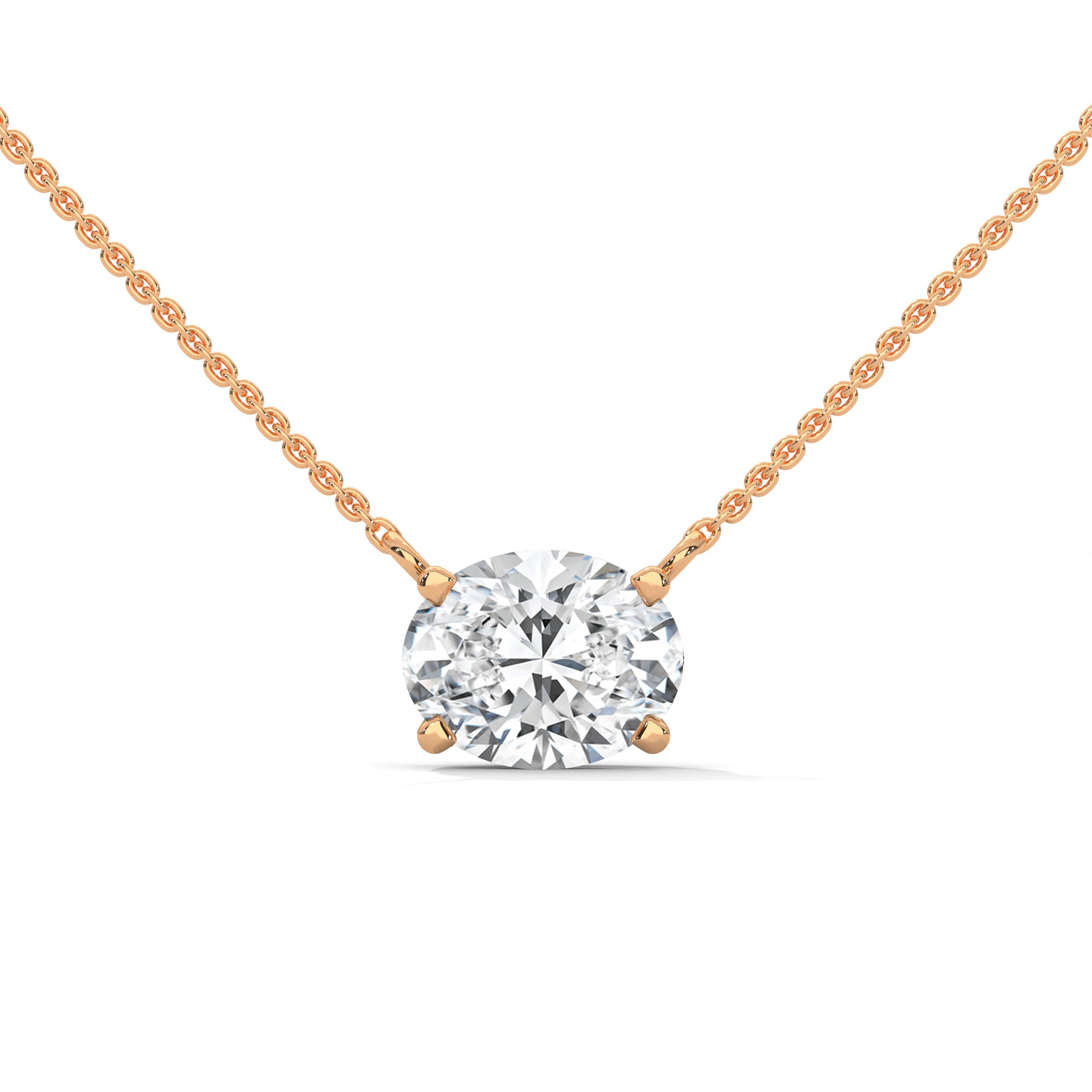 Adeline Oval Diamond Solitaire Pendant Necklace (2.00 ct.)