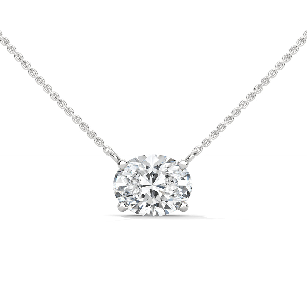 Adeline Oval Diamond Solitaire Pendant Necklace (2.00 ct.)