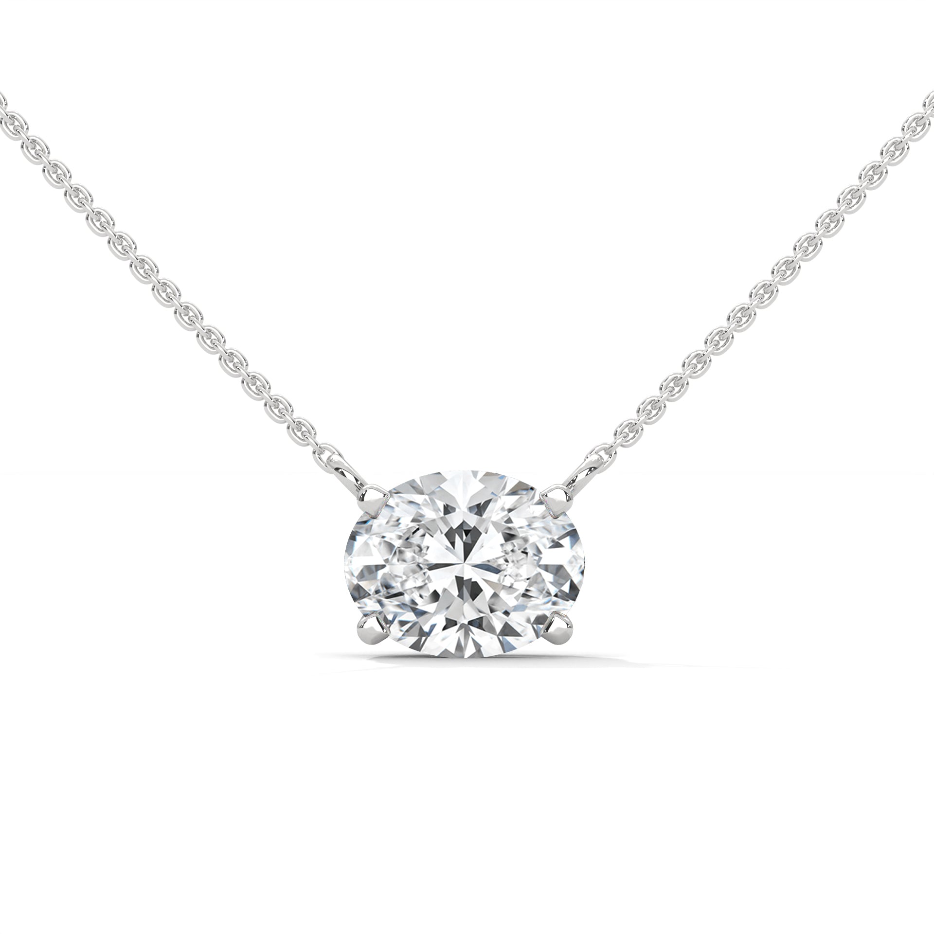 Adeline Oval Diamond Solitaire Pendant Necklace (2.00 ct.)